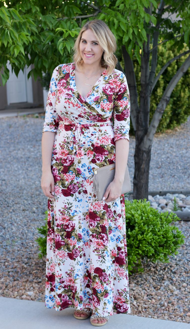 Wildflower Maxi Dress in Blush Floral