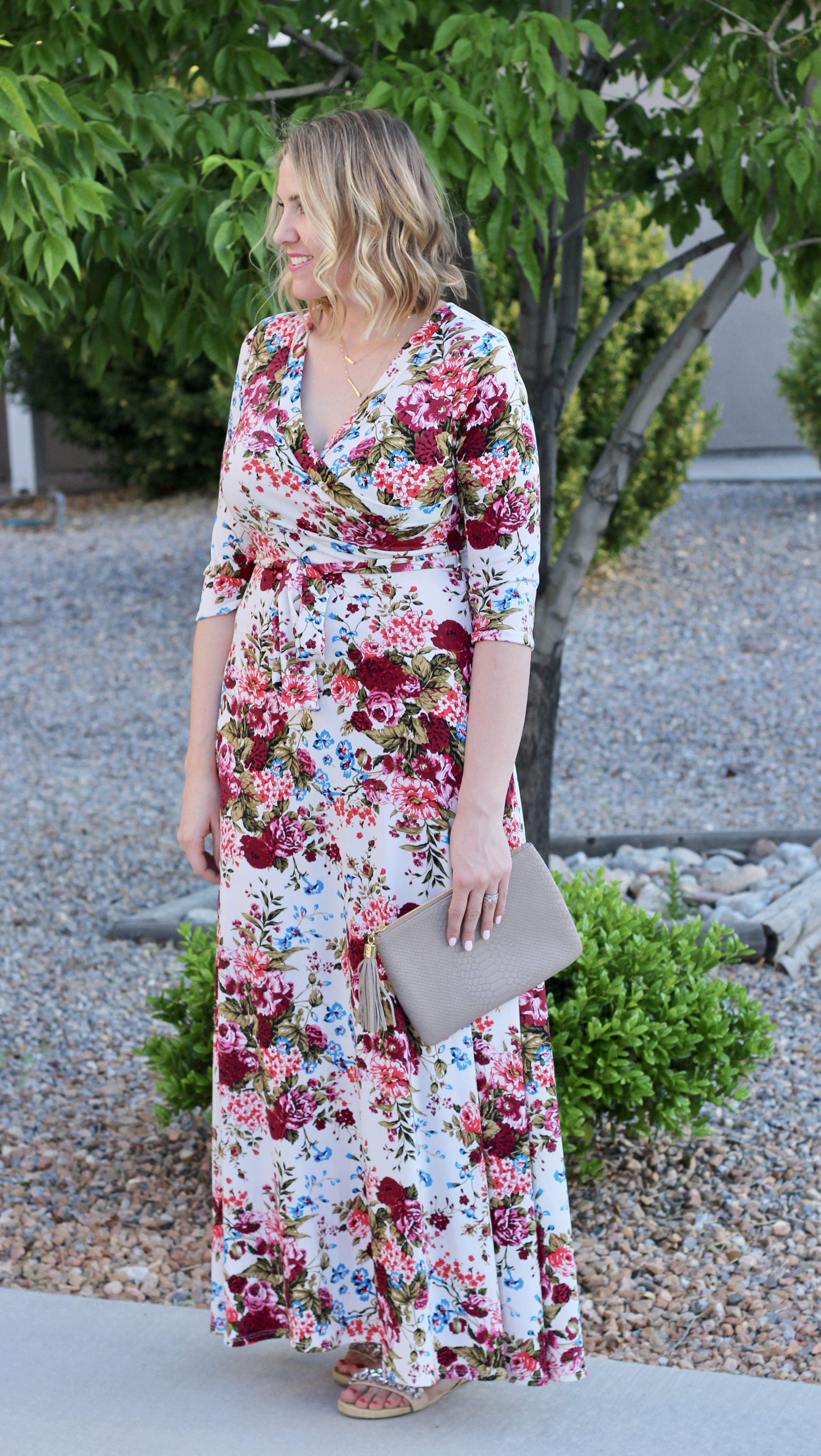 Blush hotsell floral maxi