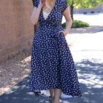 Dandelion Print Wrap Dress