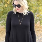 LBD with Gorjana pendant #gorjana #LBD #fallstyle