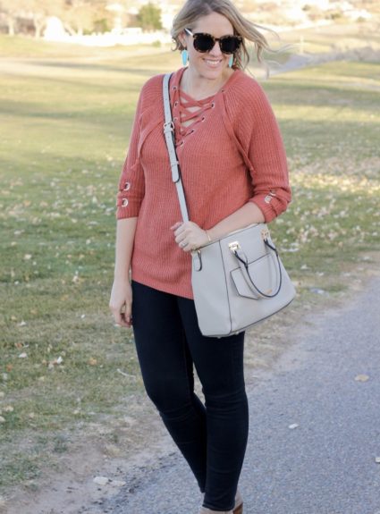 Lace Up Sweater & The Weekly Style Edit Link Up