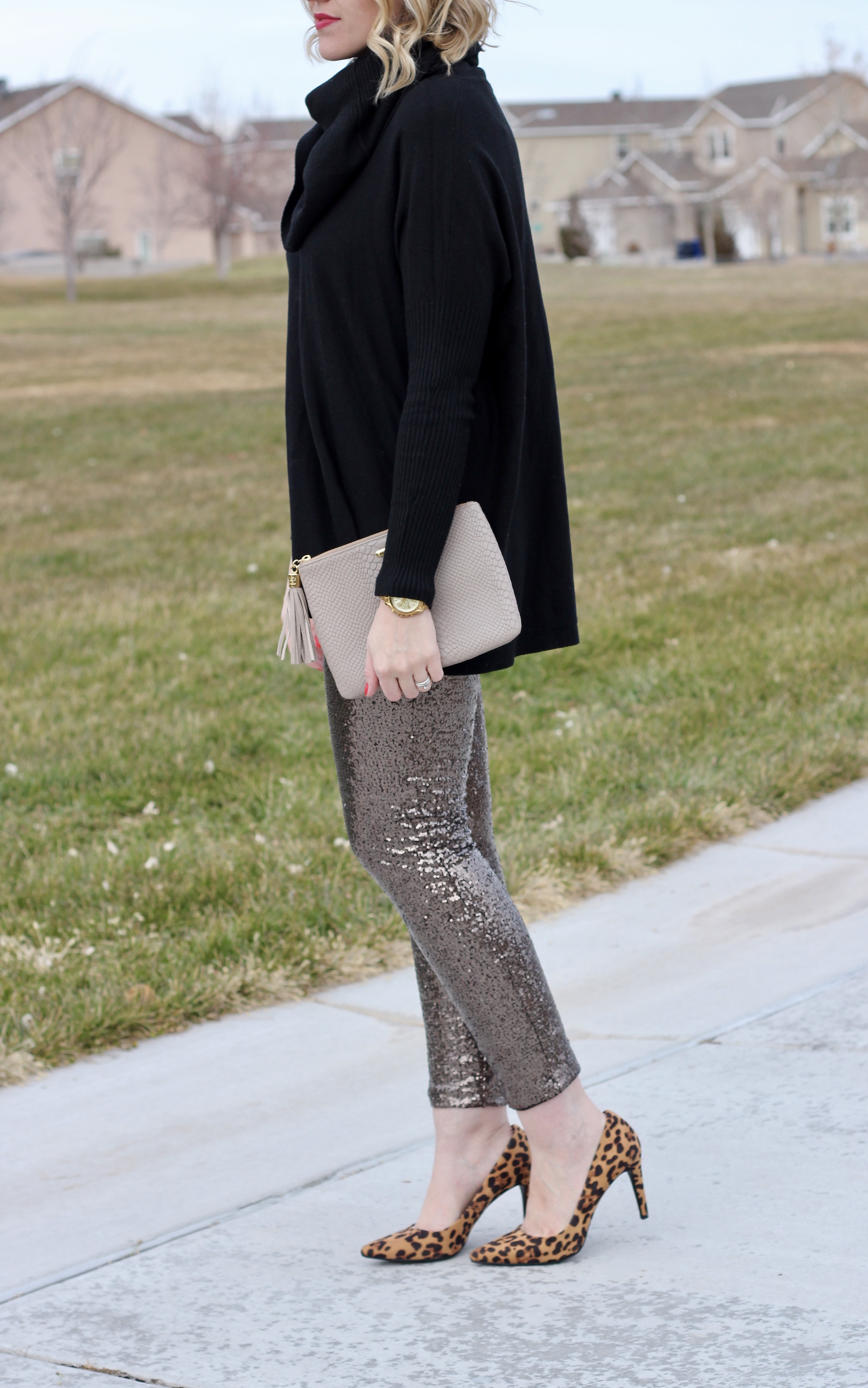 sequin pants leggings outfit