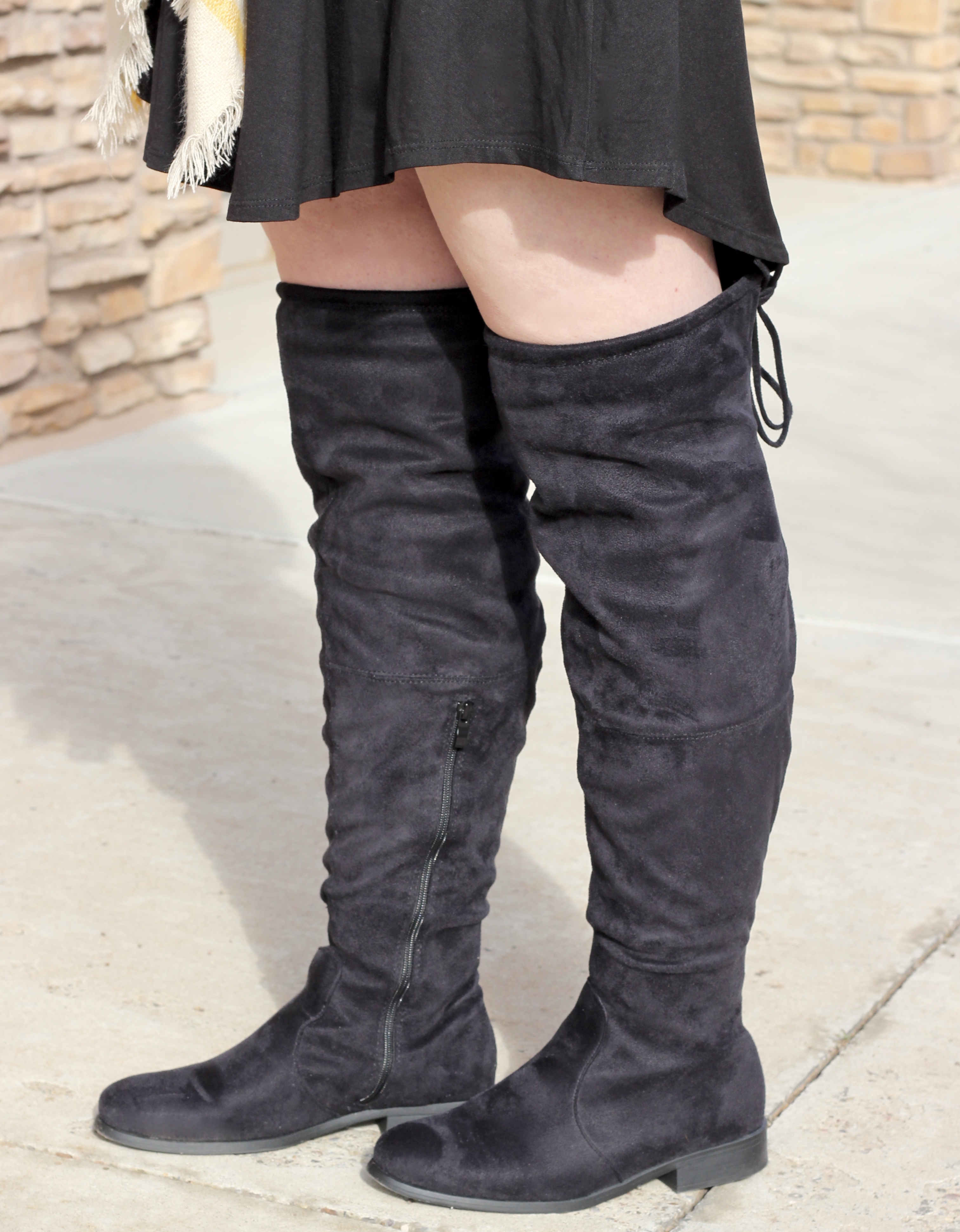 suede over the knee boots under 75