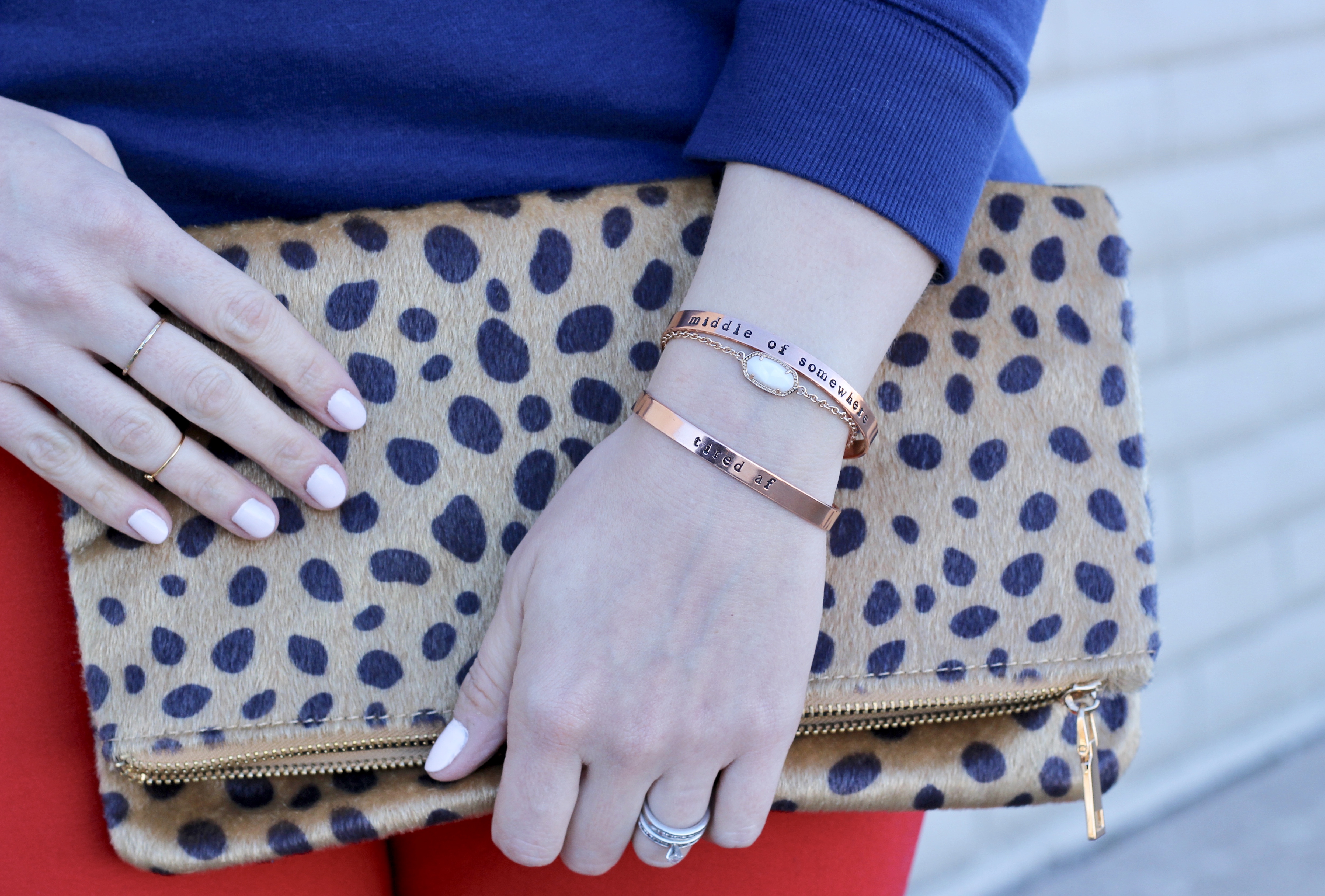 personalized bracelets #tiredaf #leopardclutch