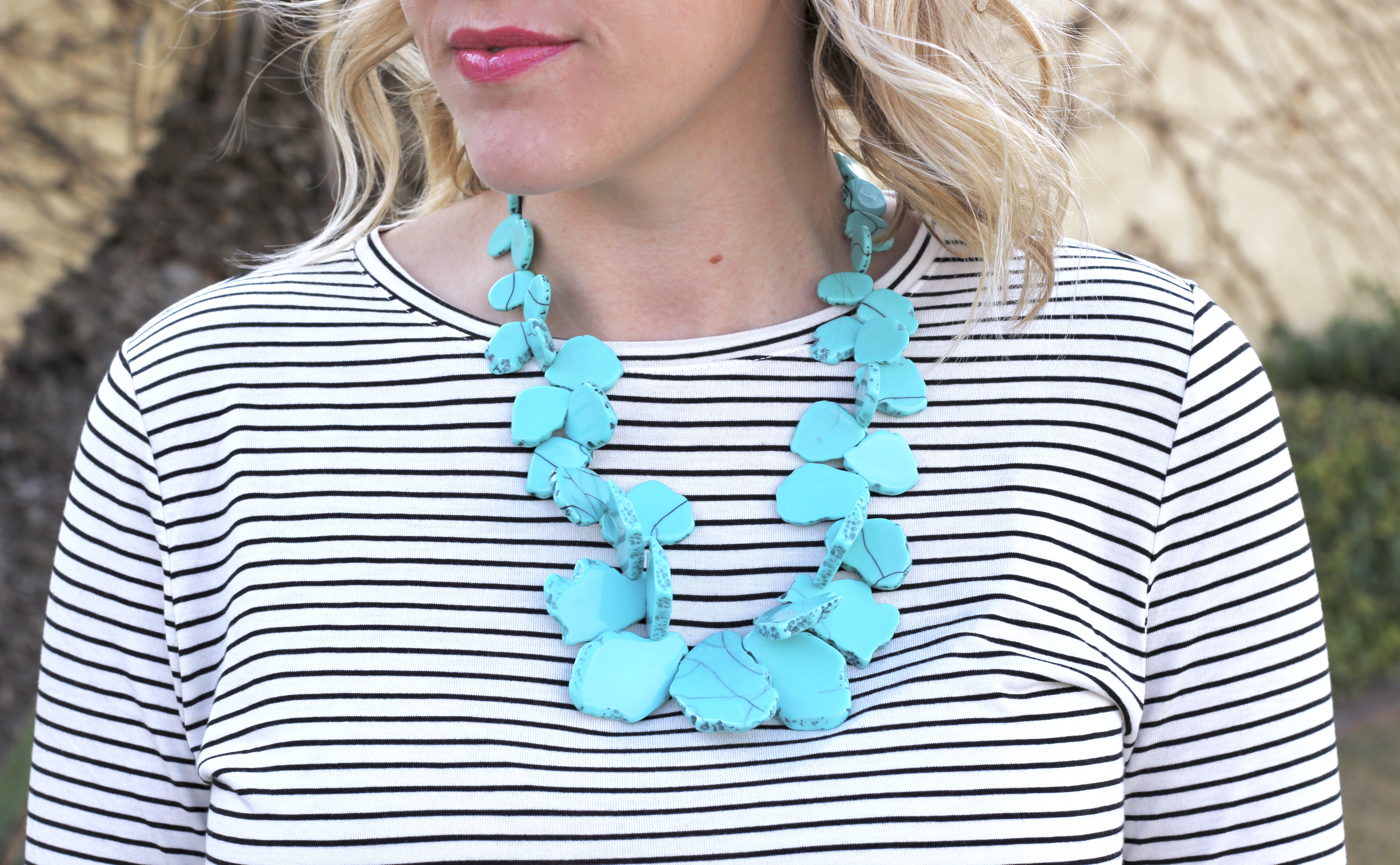 Baublebar turquoise seaglass bib necklace