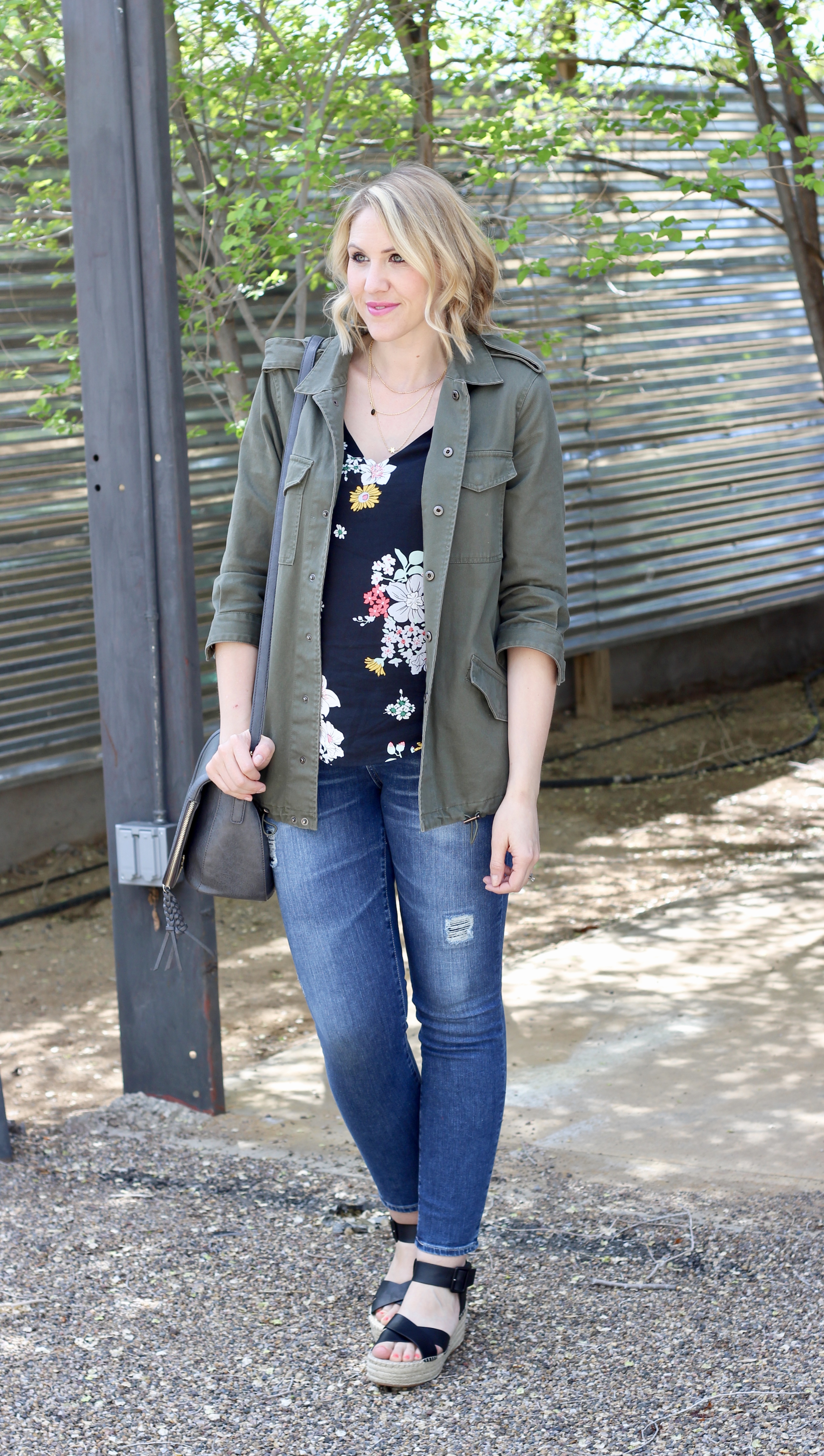 casual spring outfit with Sole Society Audrina platforms