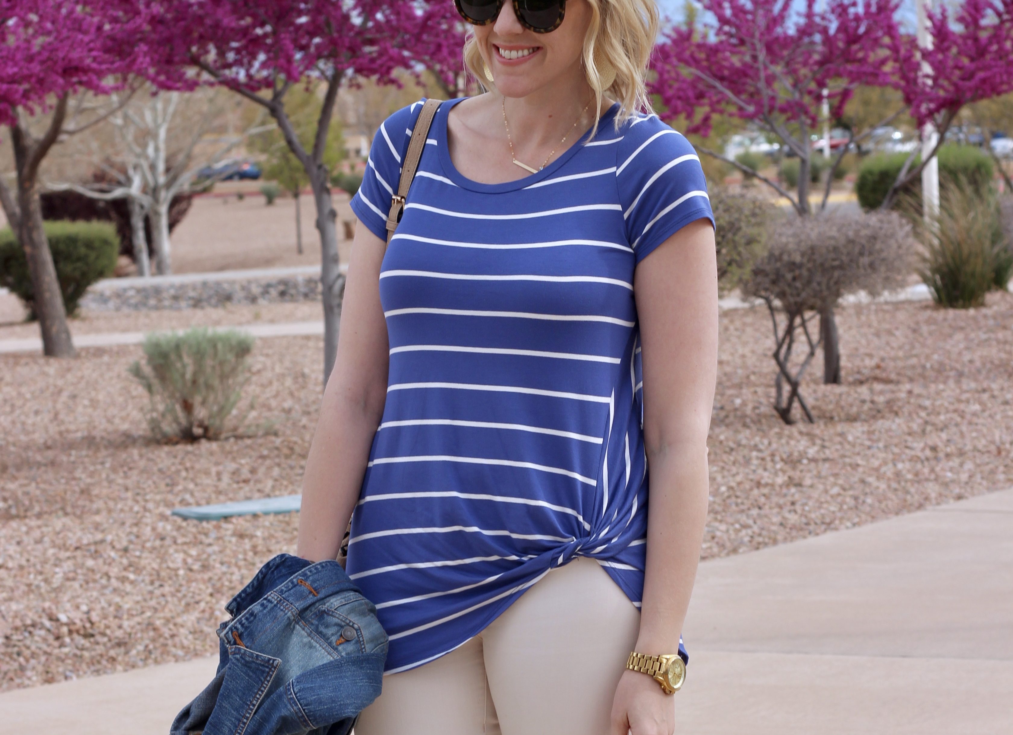 The Perfect Knot Tie Striped Tee