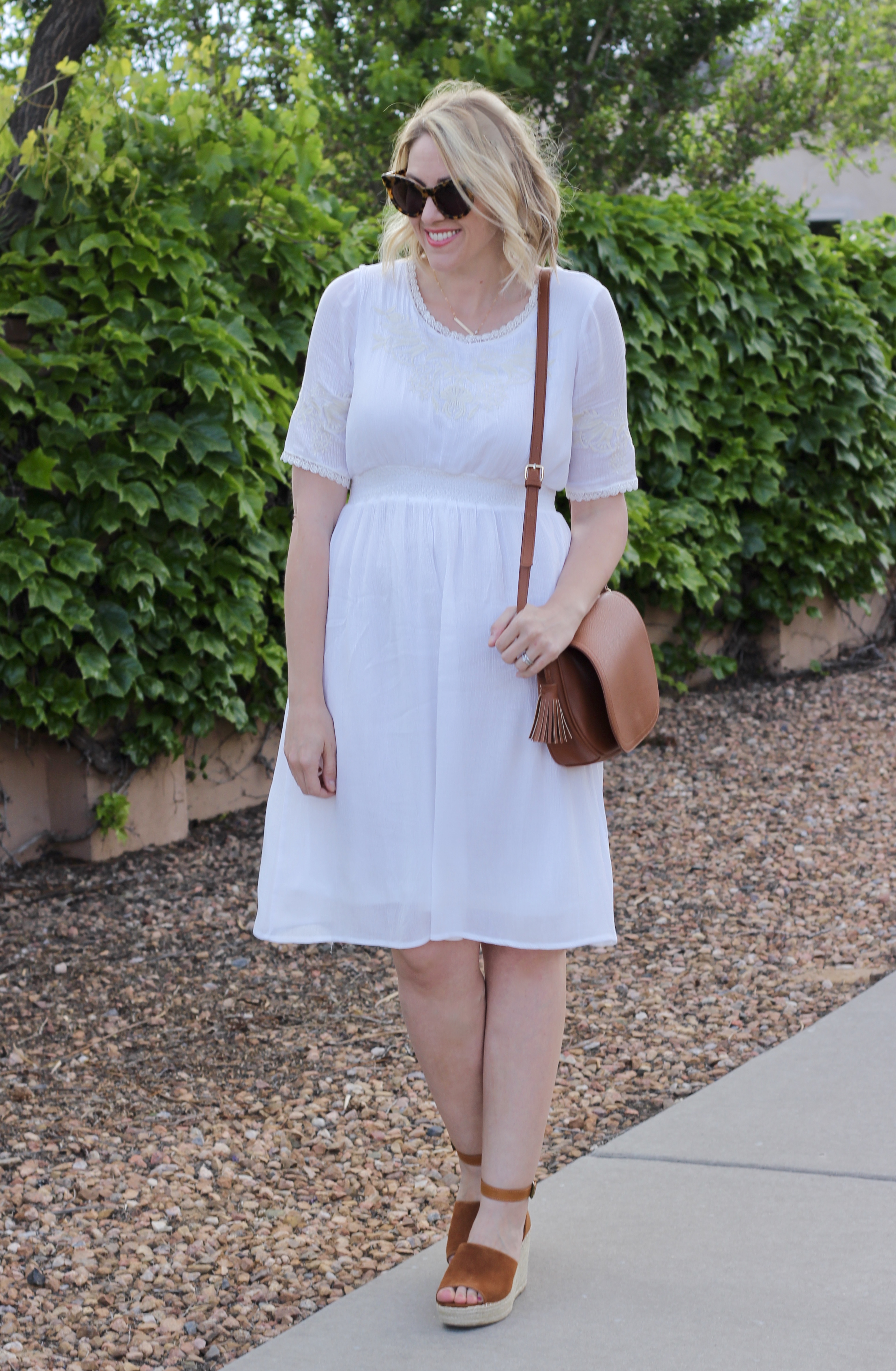 white dress outfit for spring