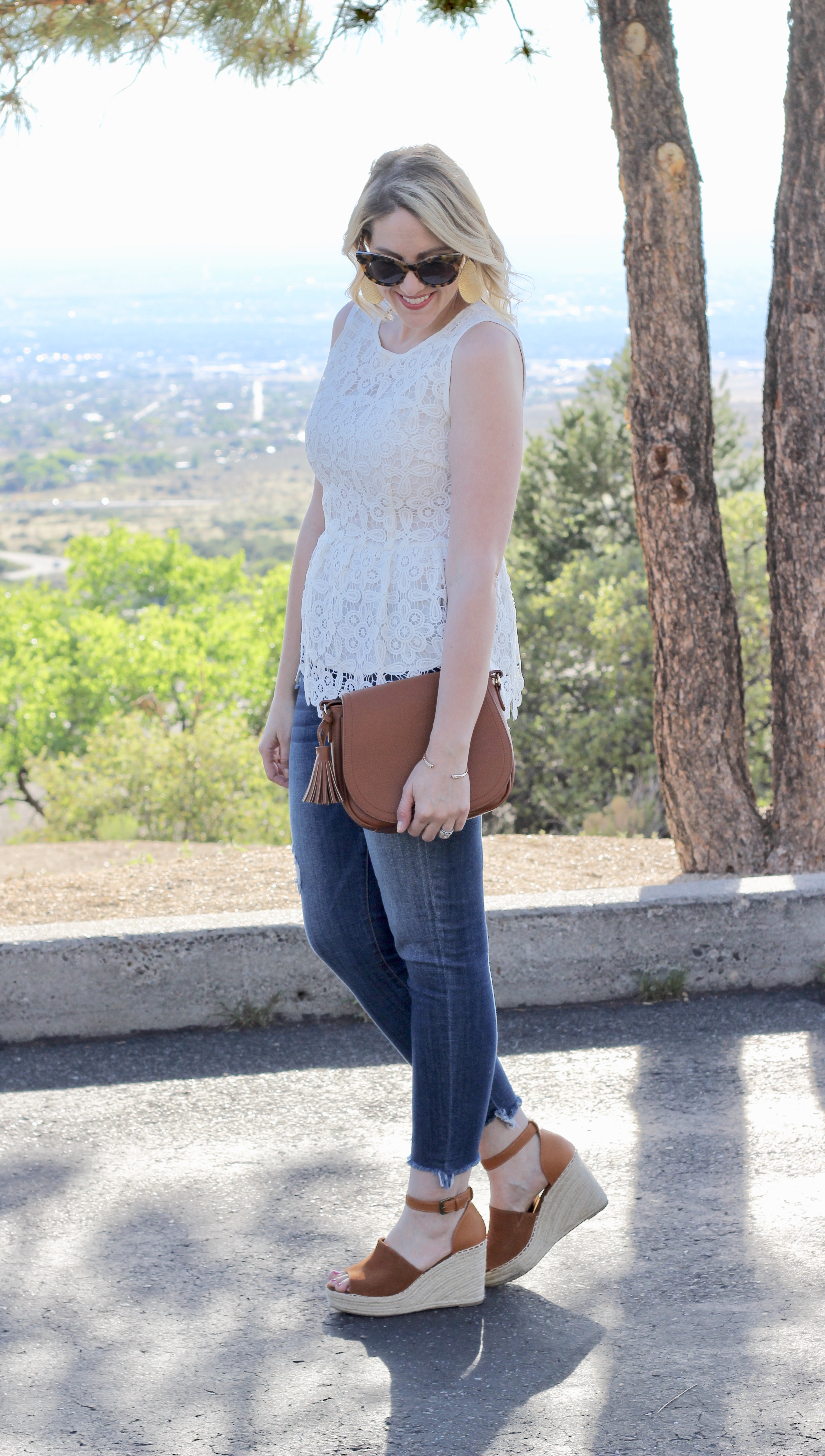 lace peplum top for summer