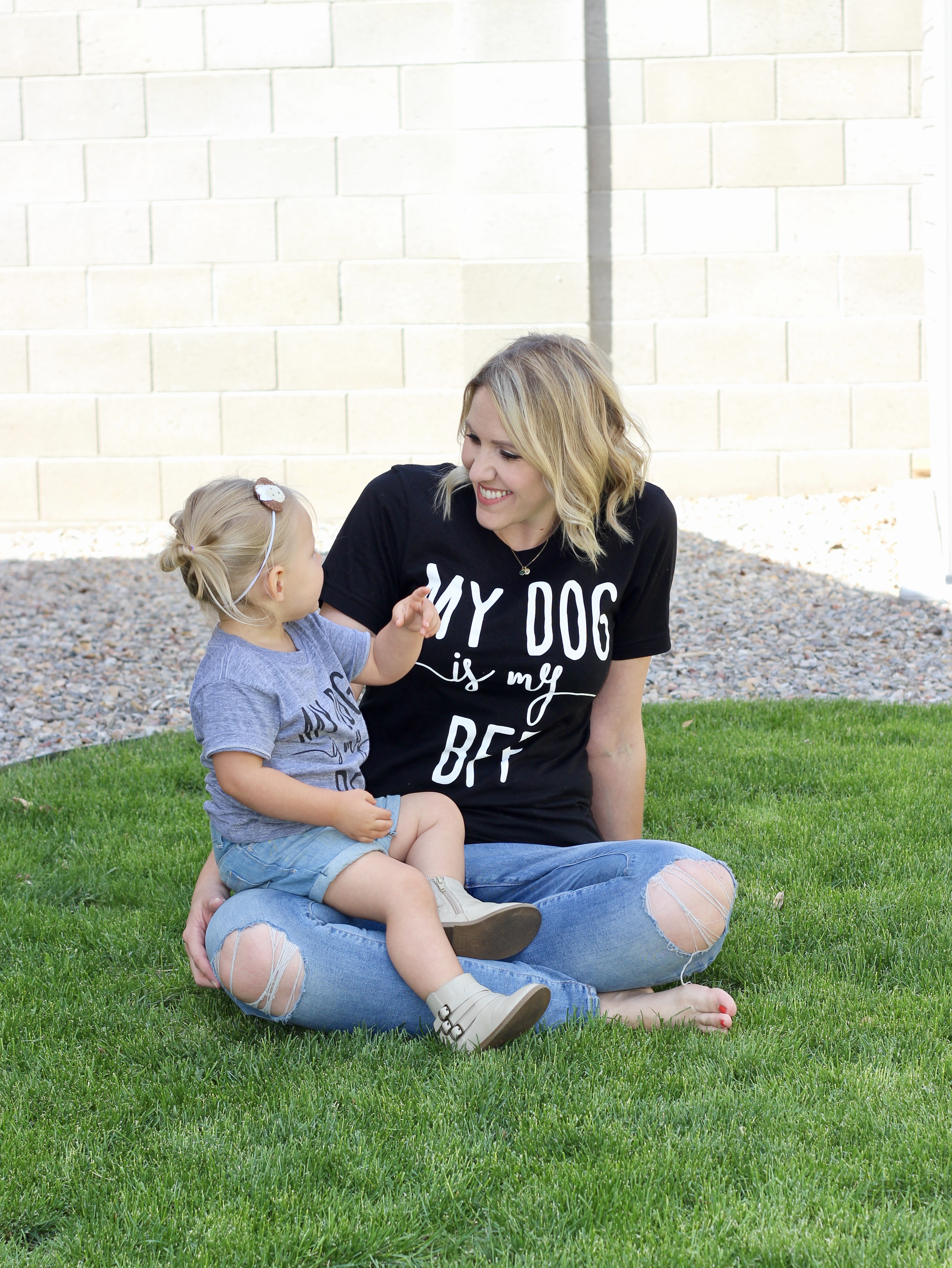 my dog is my BFF matching mommy and me shirts