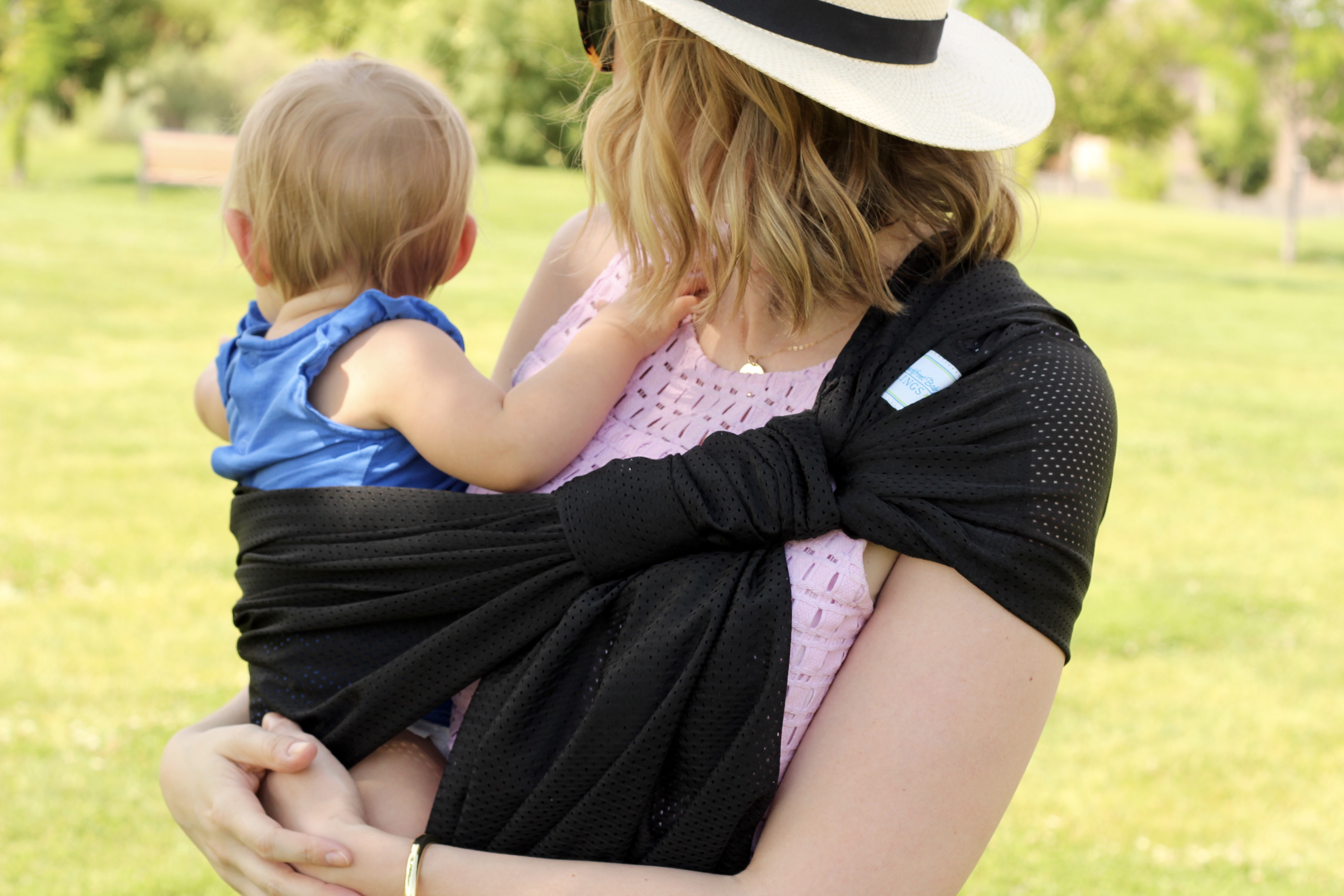 baby wearing with waterproof sling