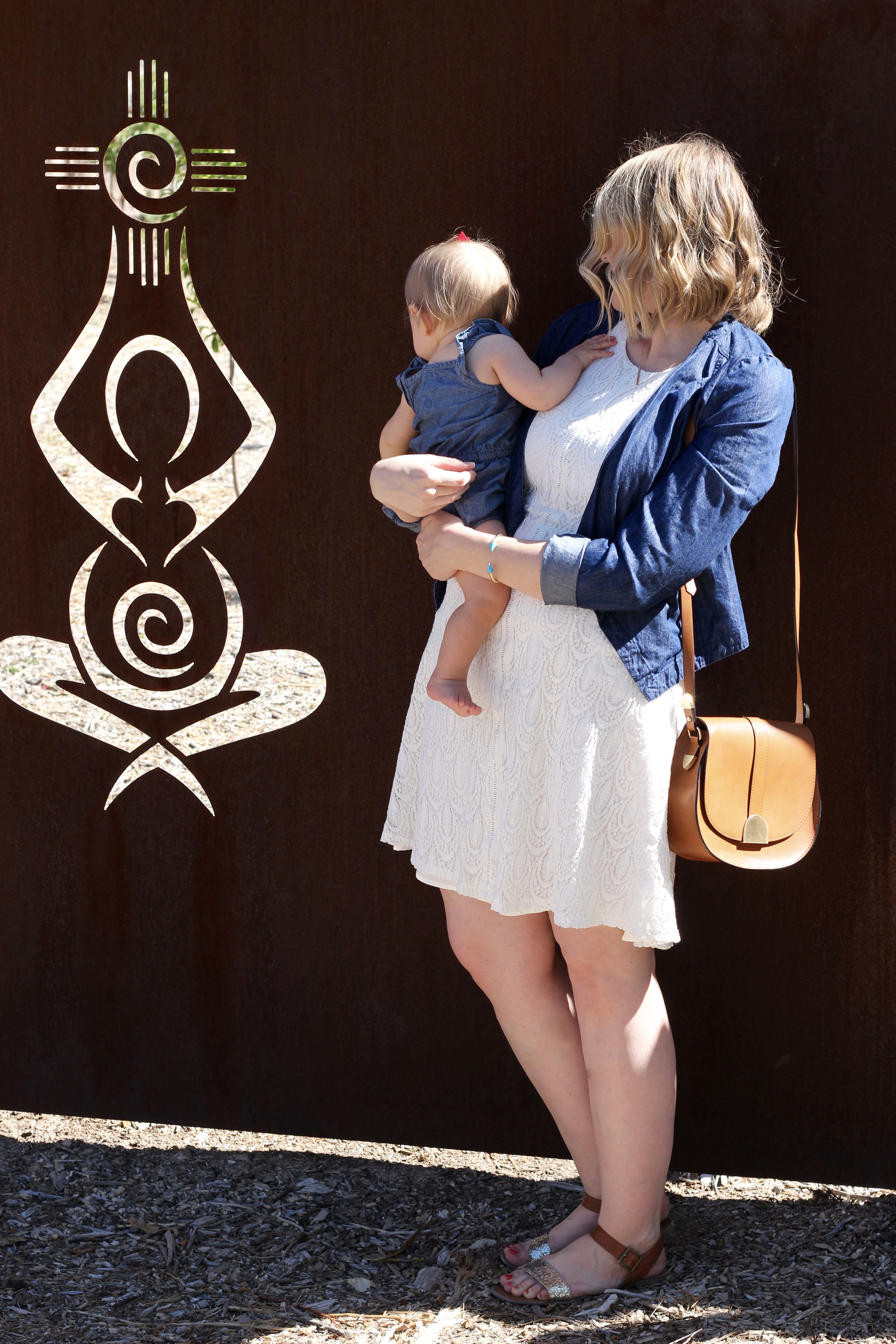 mommy and me chambray outfit