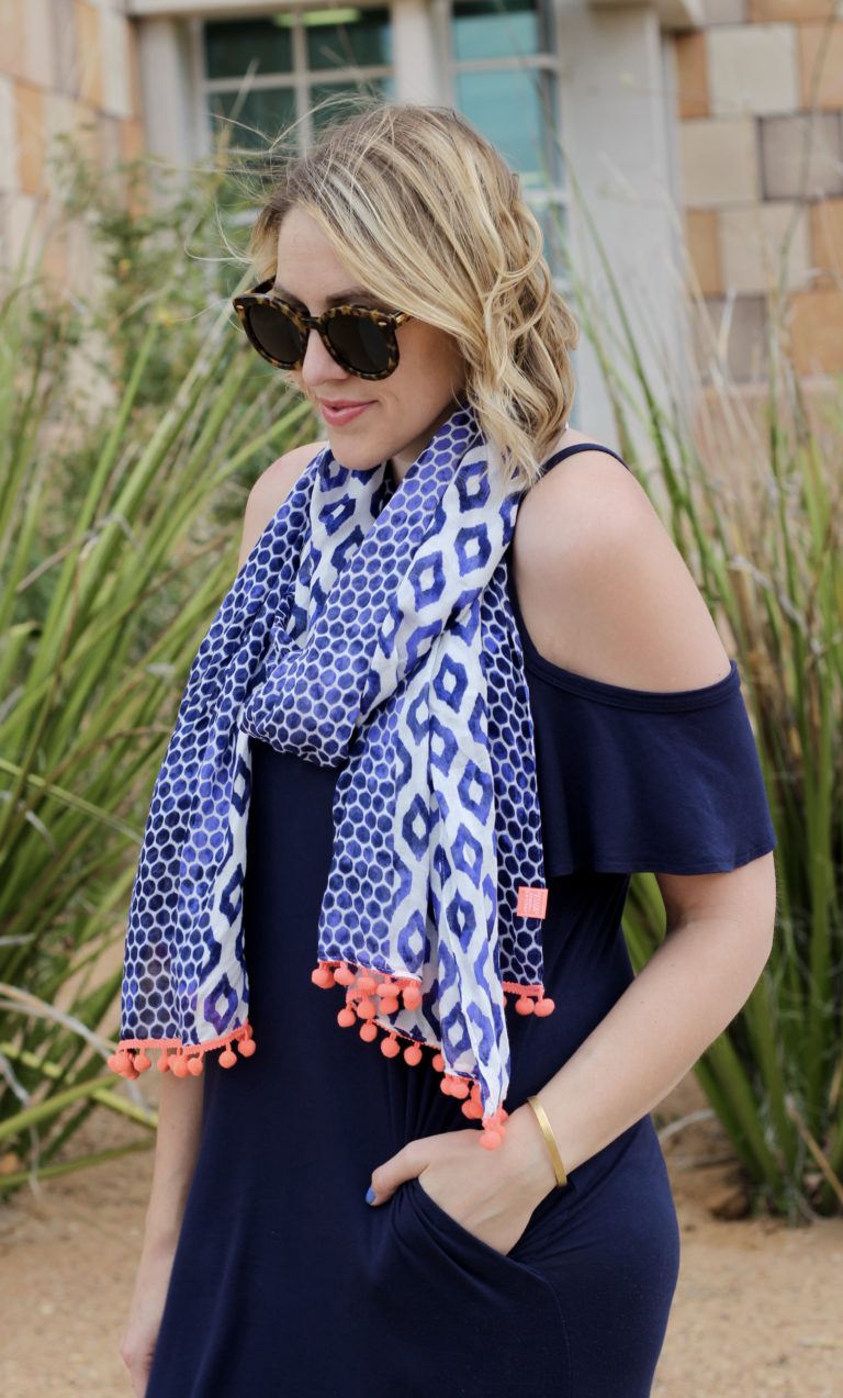 Cold Shoulder Striped Maxi Dress  main image 0