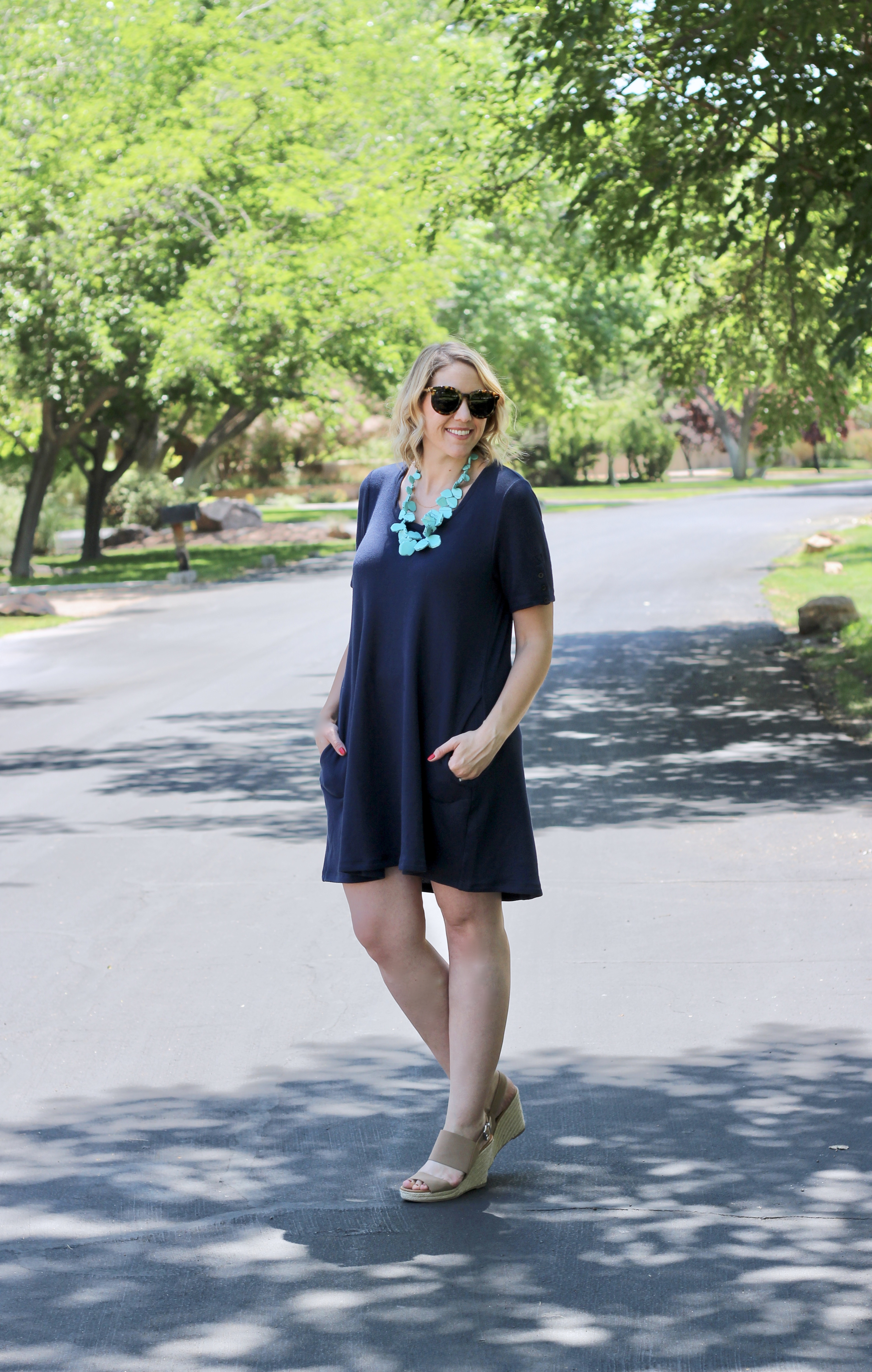 cute navy dress for summer