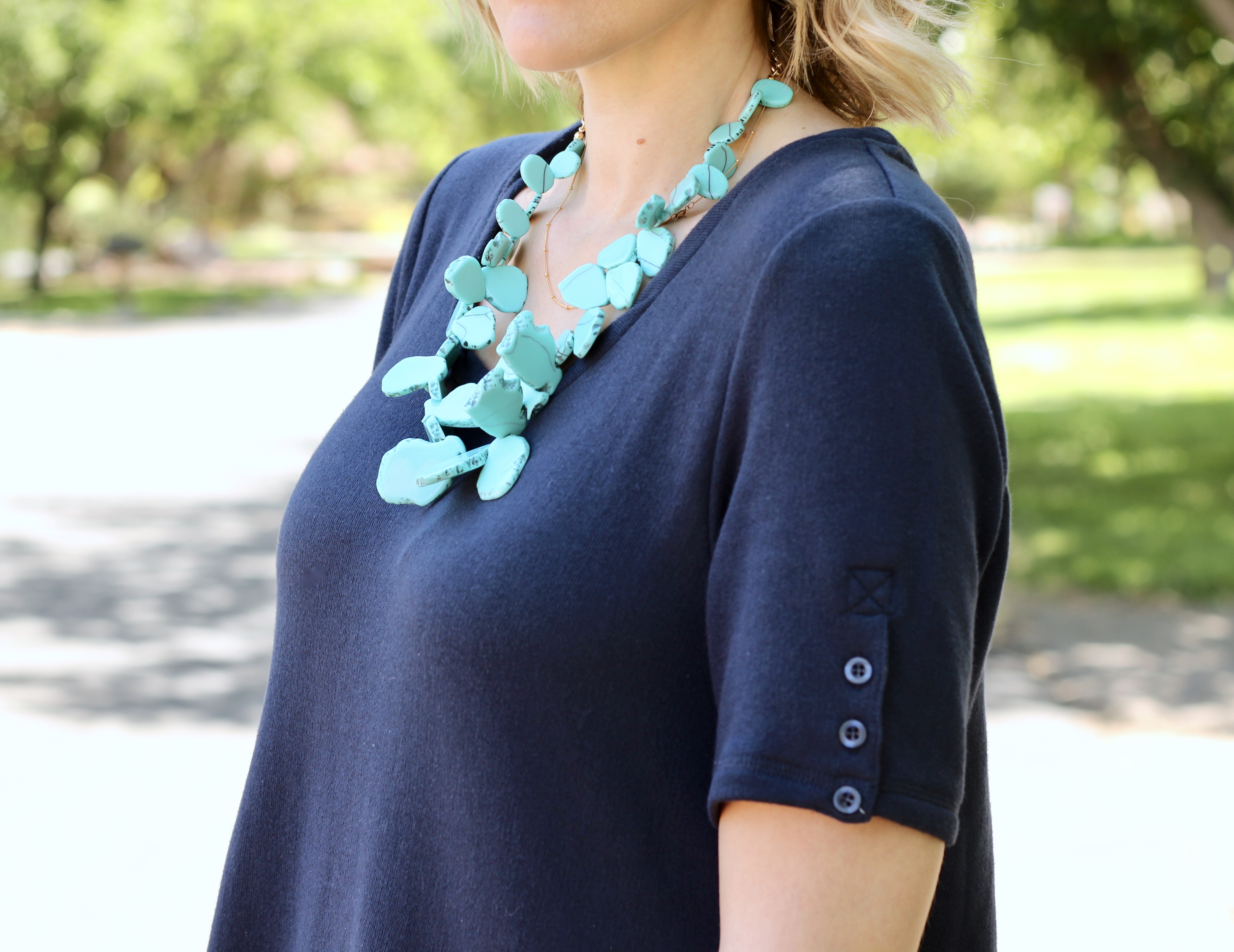 baublebar seaglass turquoise bib necklace