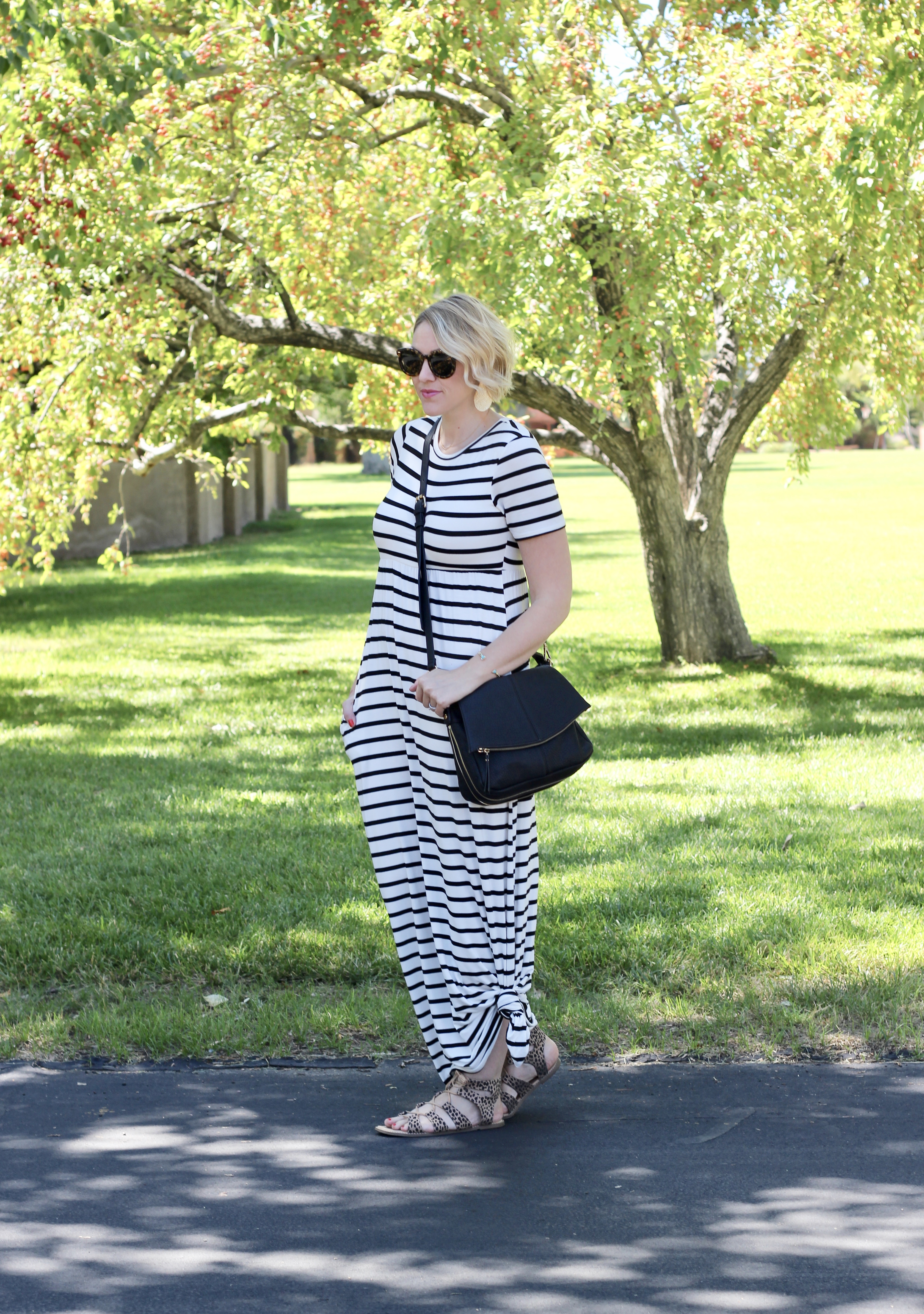 striped maxi dress for tall girls