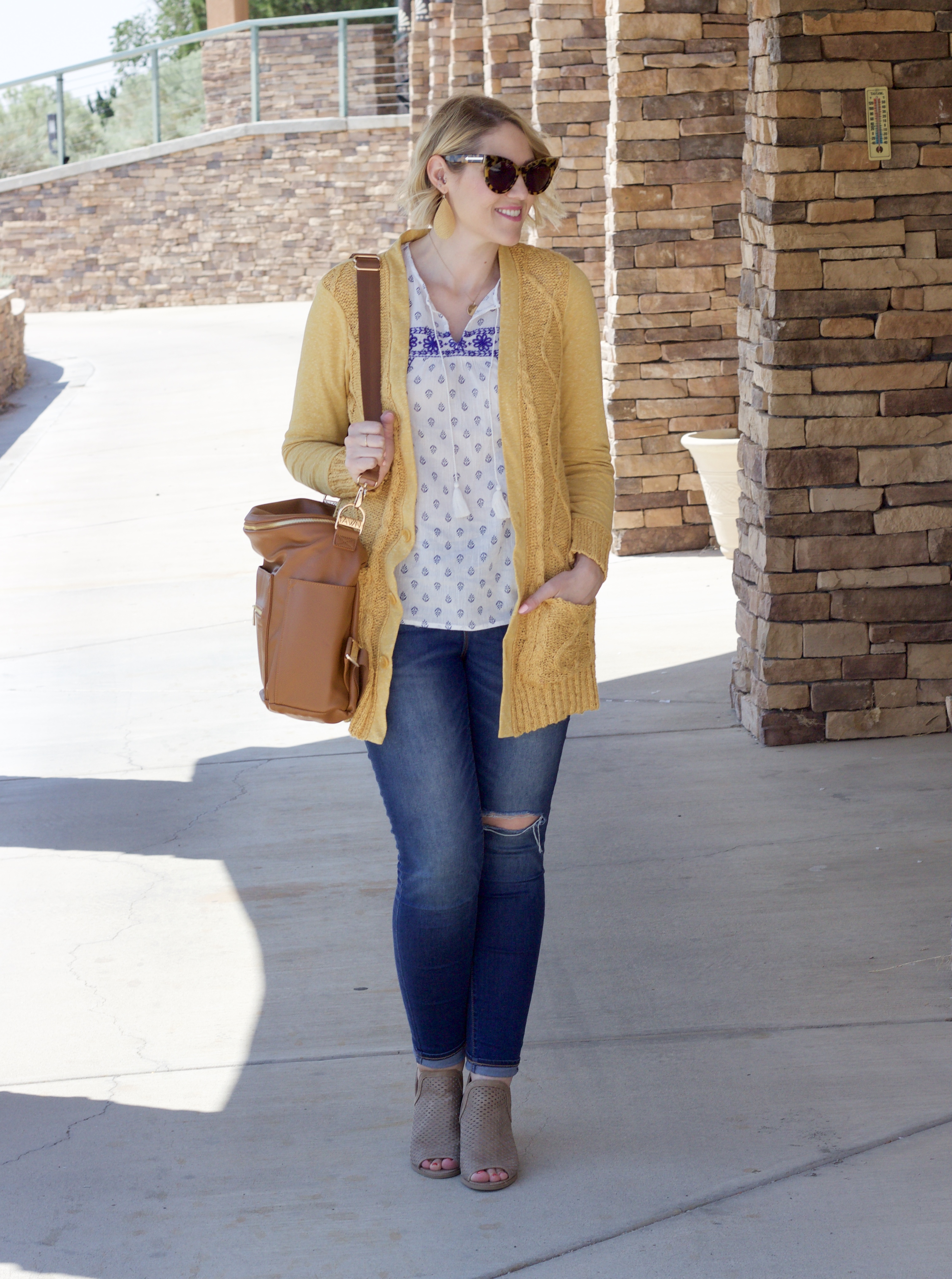 fall transitional outfit for women