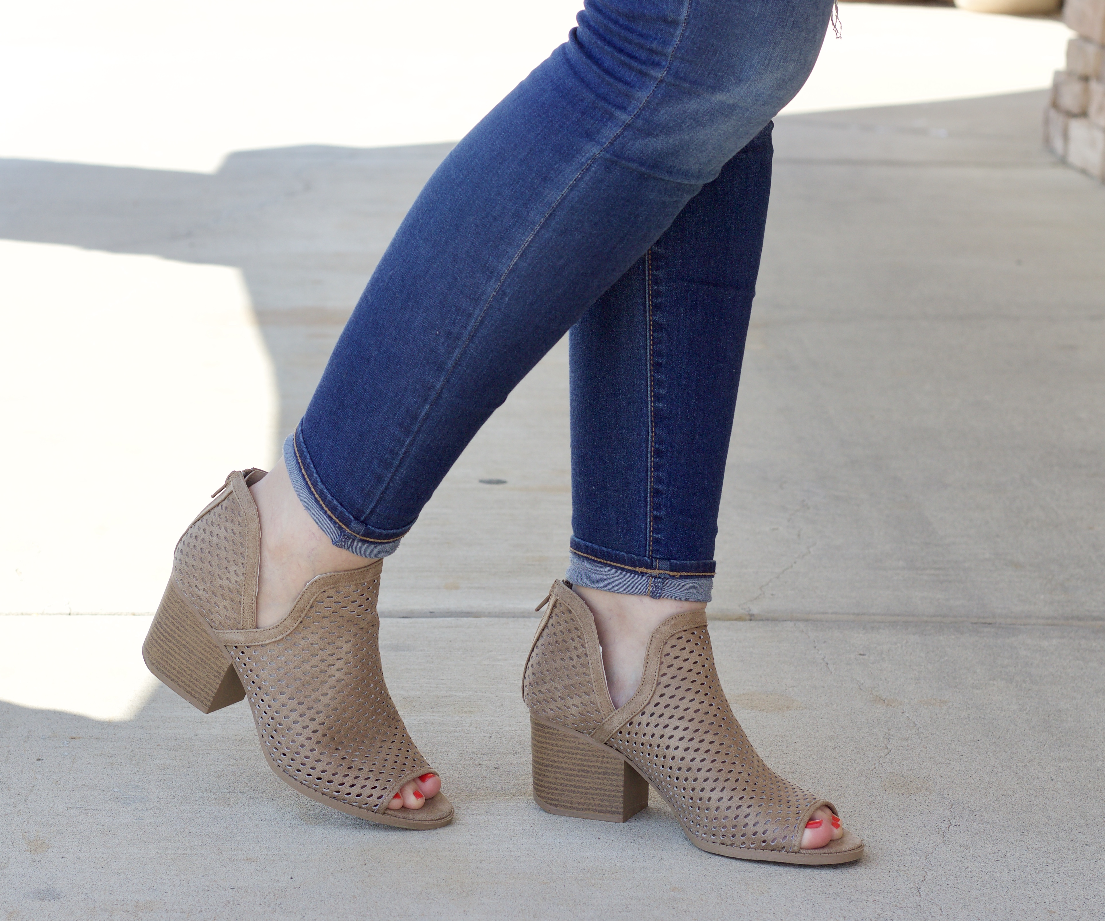 peep toe booties for fall