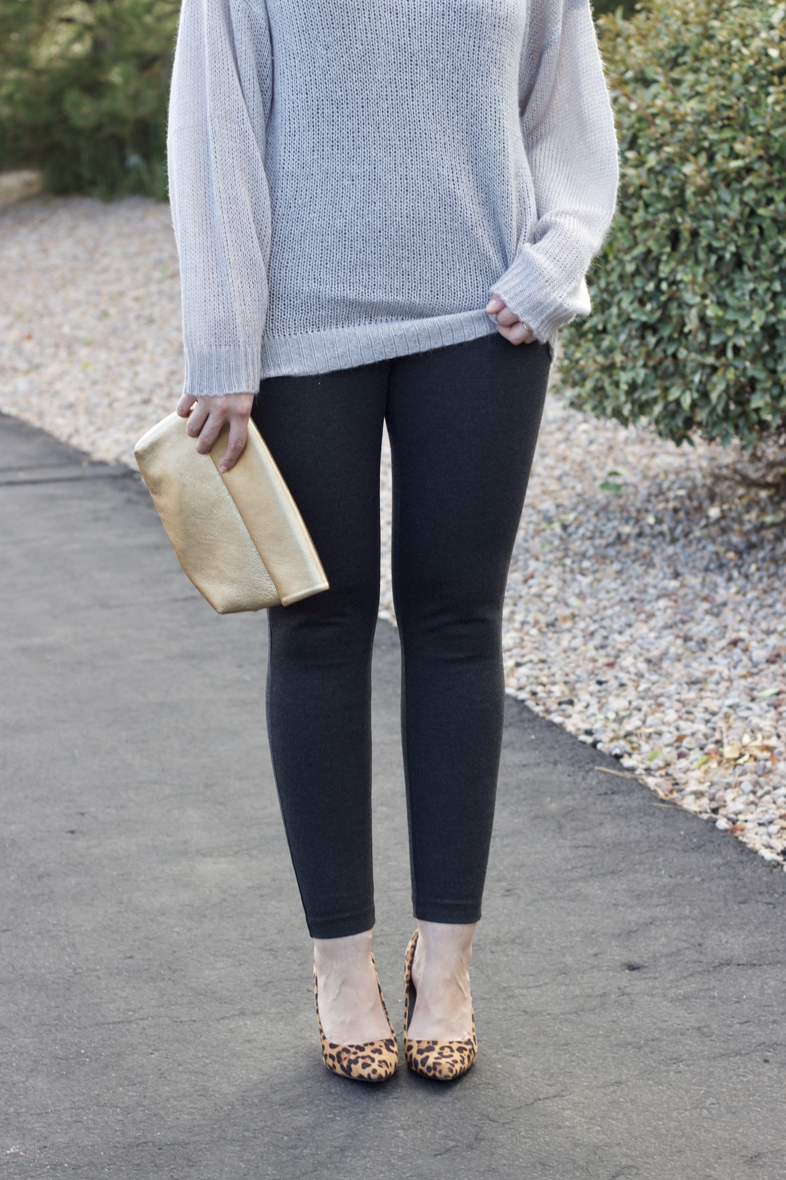 JCrew pixie pants and oversized sweater