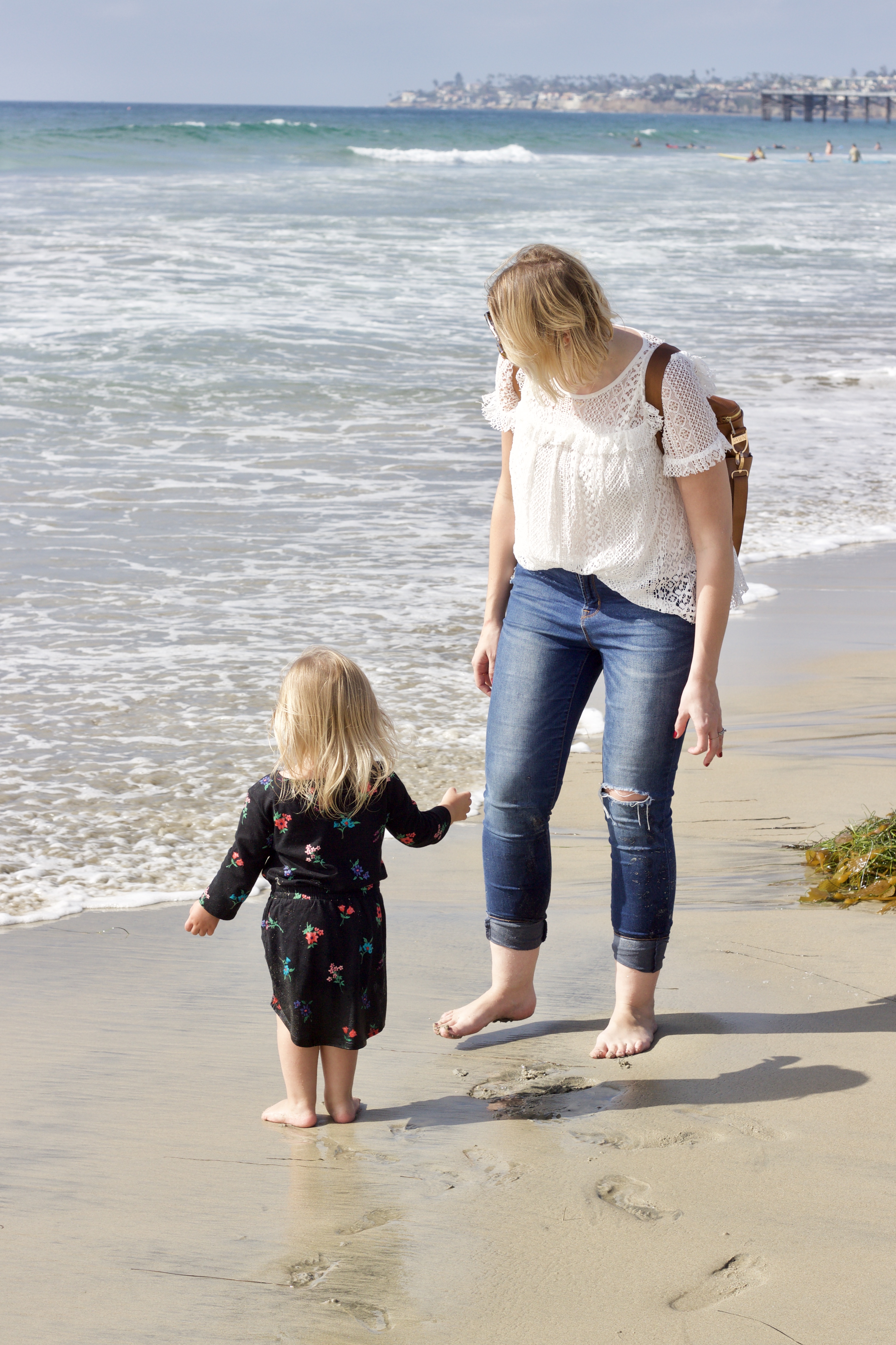 pacific beach with a toddler