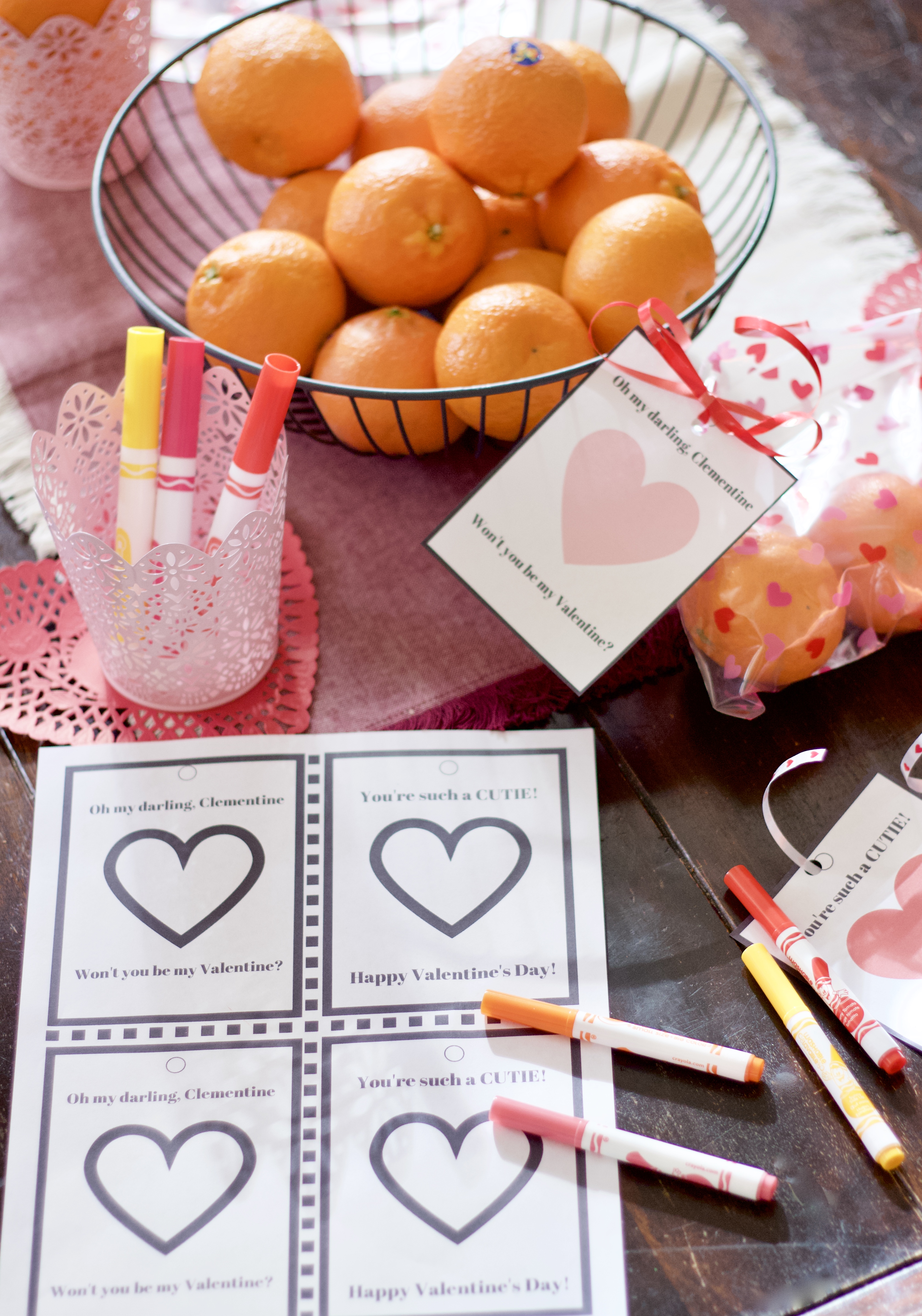 healthy DIY valentine for kids, cuties #100daysofsunshine, #DIYvalentine, #healthyvalentine