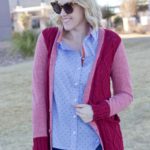 Evy's Tree Chloe cardigan and Amy shirt #evystree #momstyle #valentinesday
