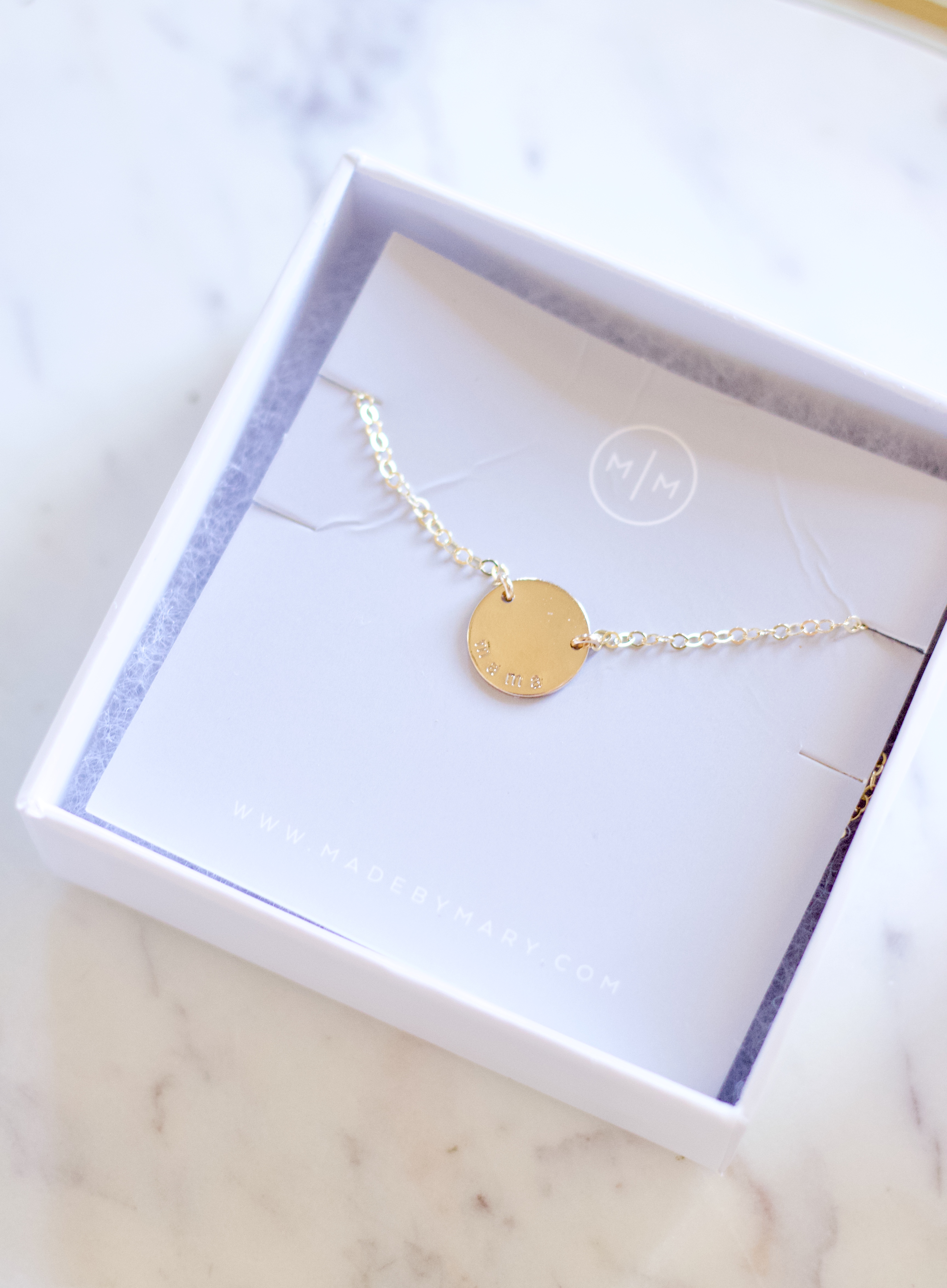 made by mary with love mama necklace #madebymary #momjewelry #giftideas