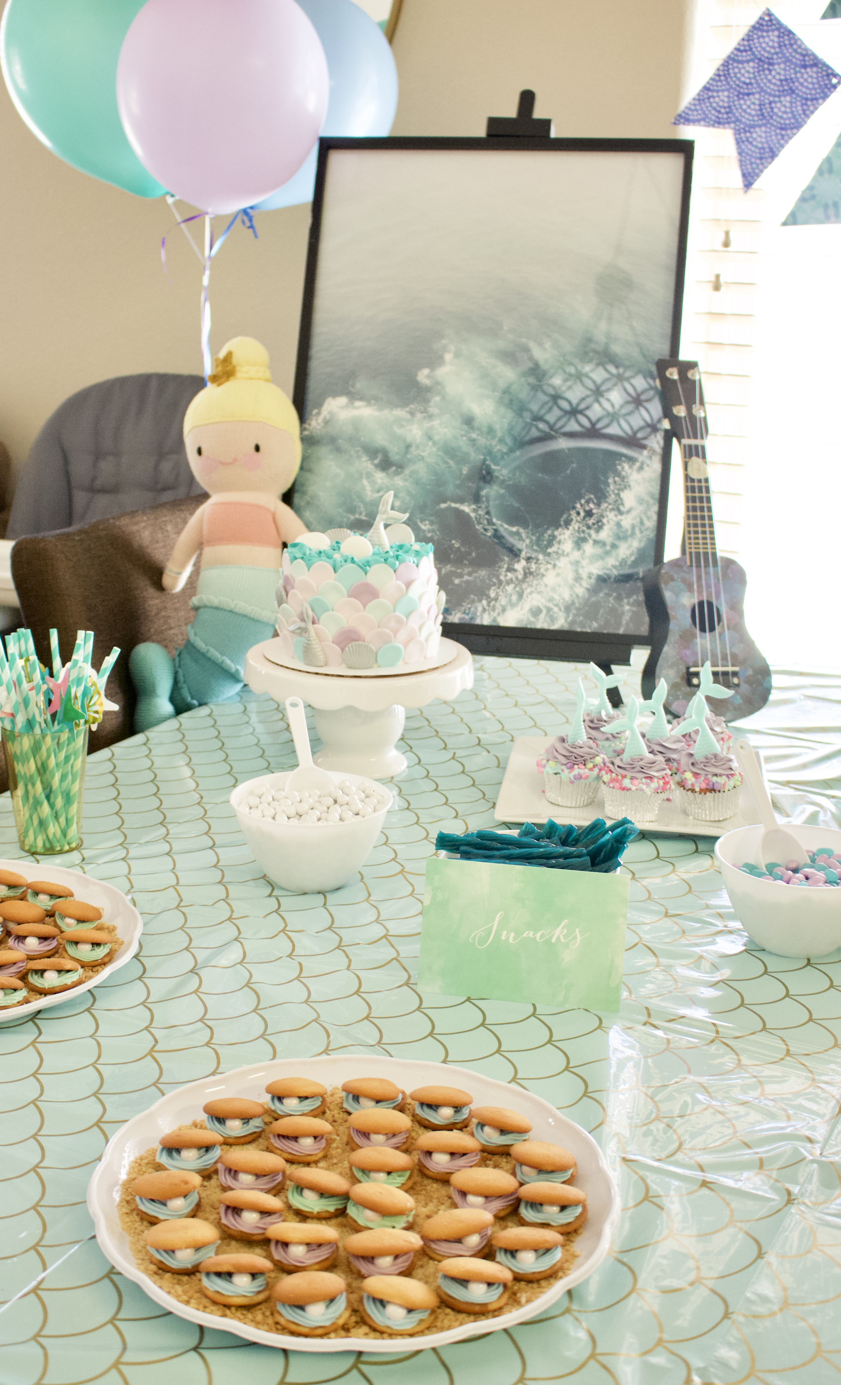 Harper's Mermaid Themed 3rd Birthday Party - Middle of Somewhere