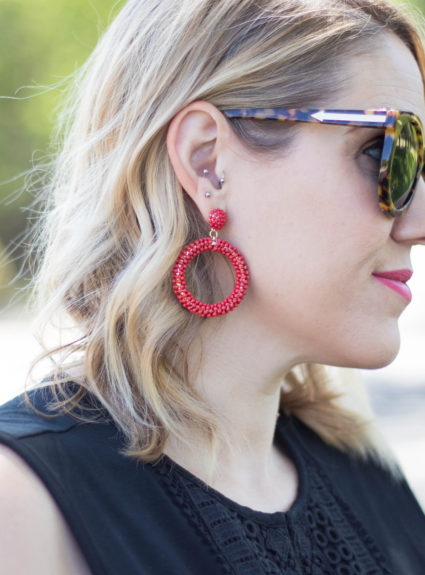 Red Statement Earrings: The Weekly Style Edit