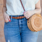 circle rattan statement bag madewell belt #madewell #circlebag #statementbag