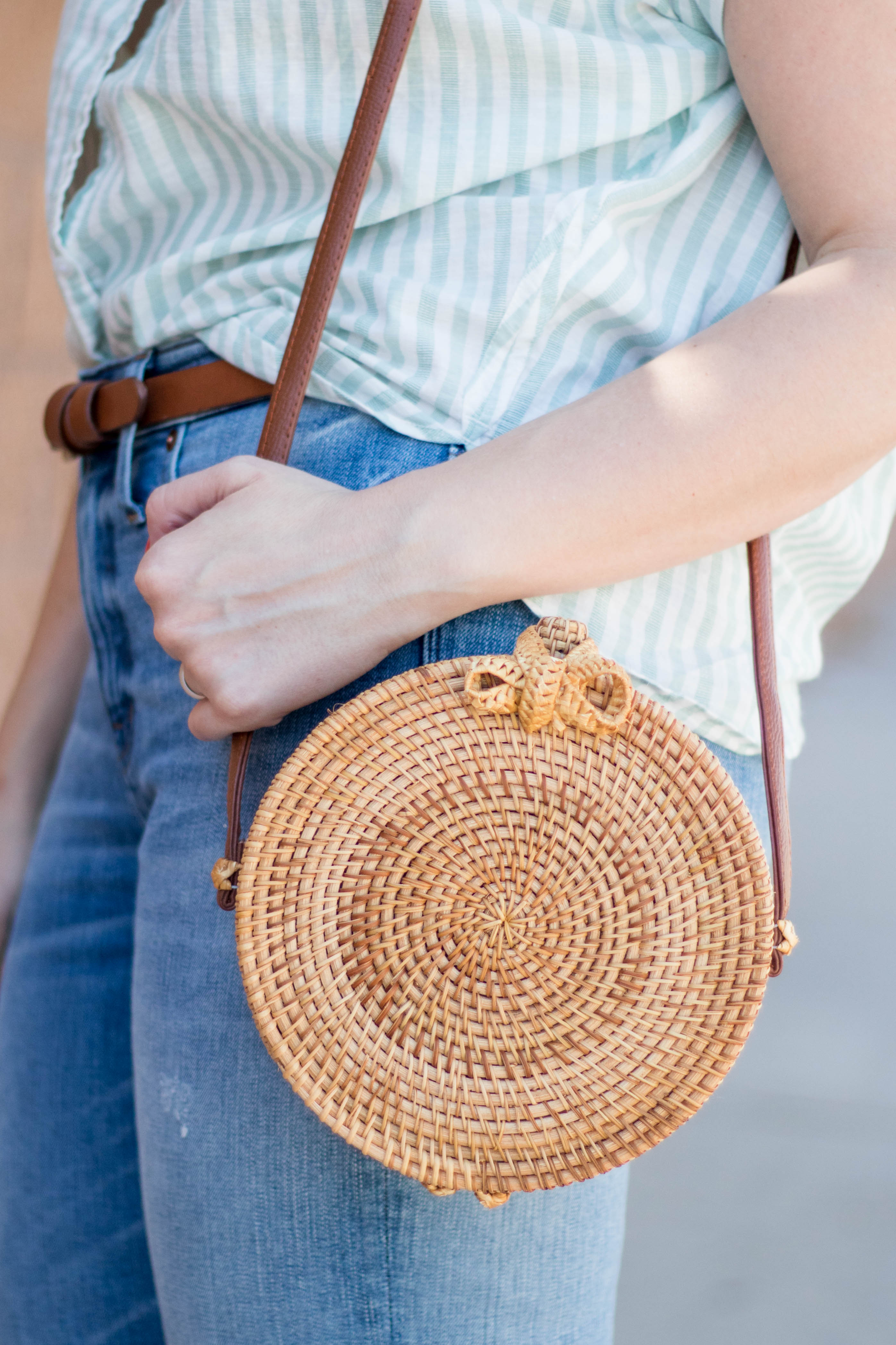 circle rattan statement bag #circlebag #statementbag #rattanbag #handbag