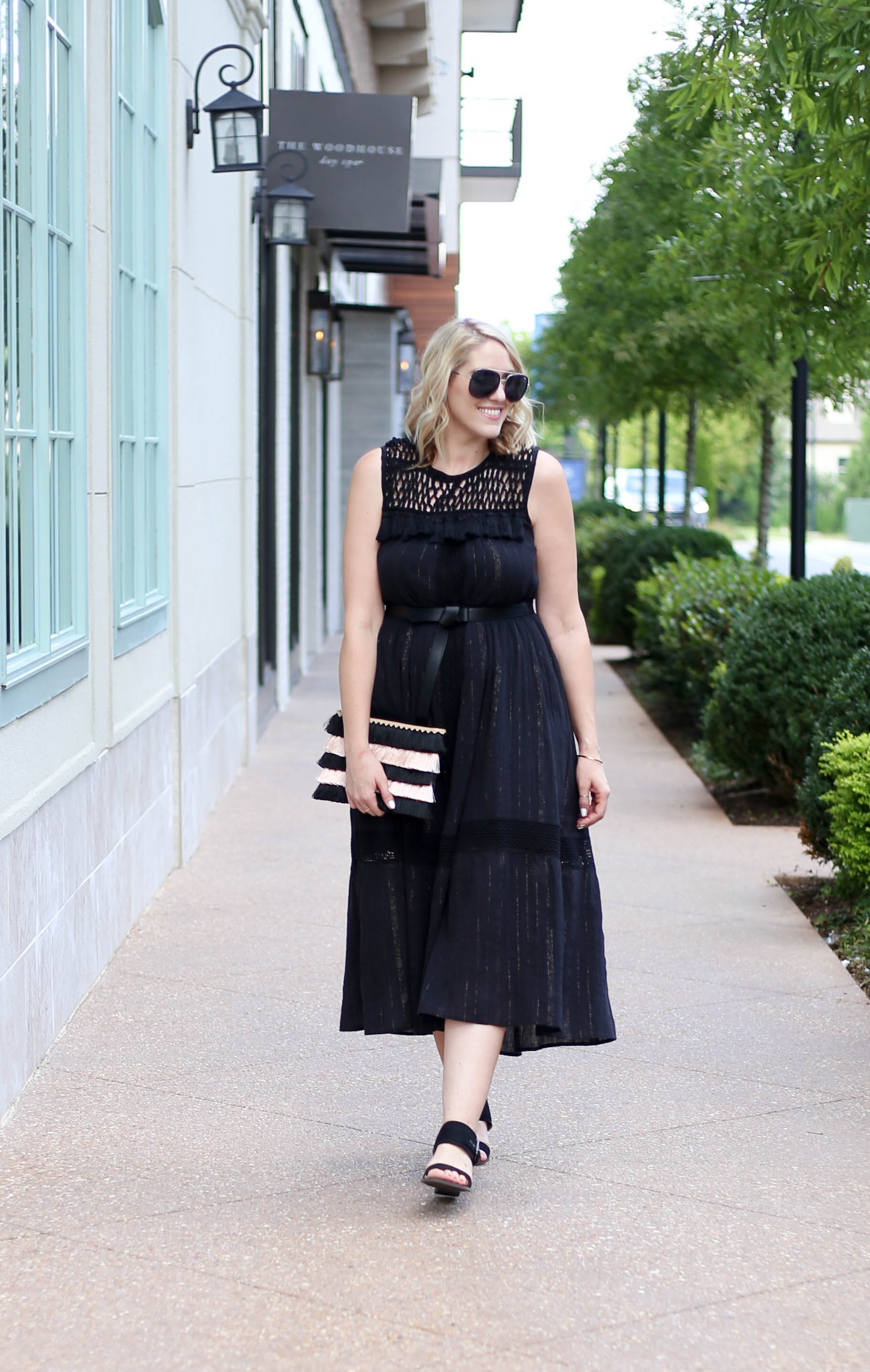 black boho dress midi dress #bohodress #bohooutfit #fashionblogger