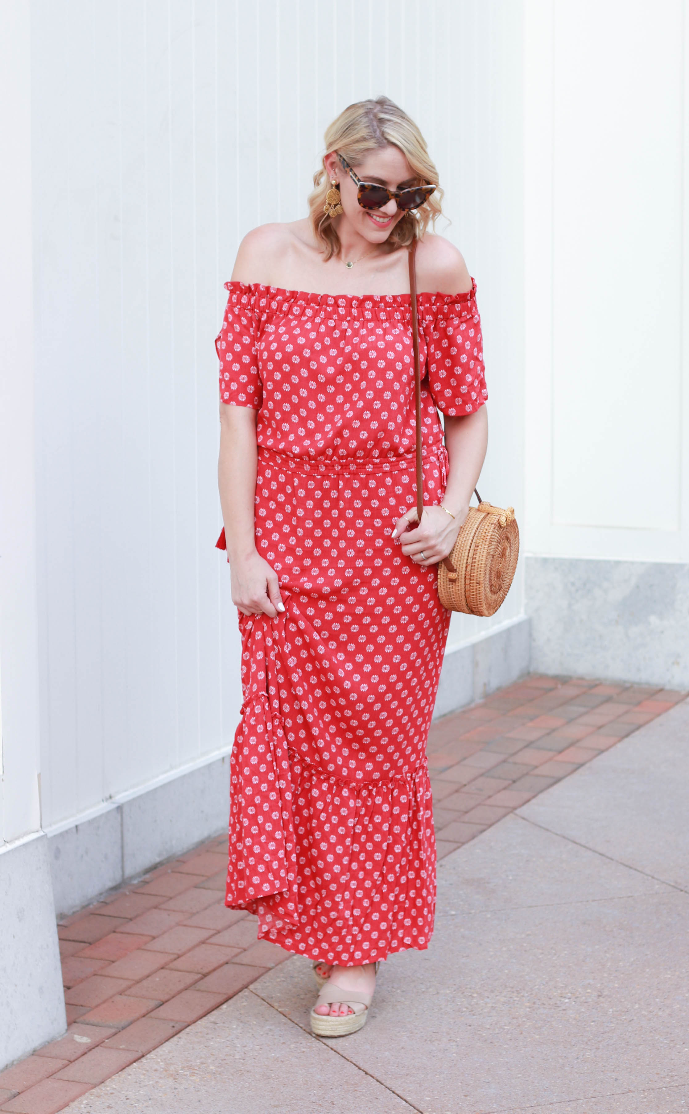 floral print boho maxi dress #summerfashion #bohostyle #bohodress #maxidress