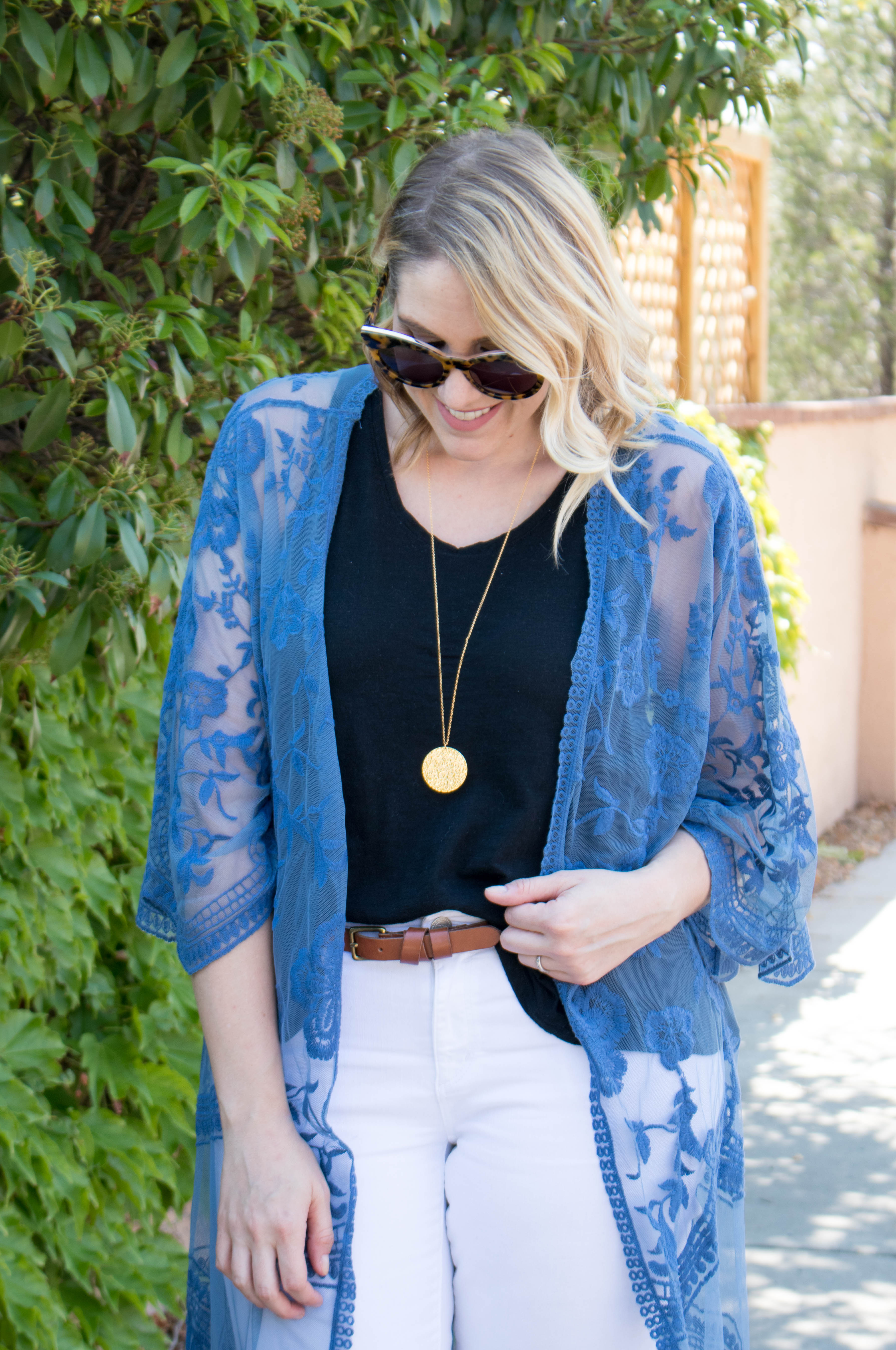 Lace shop kimono outfit