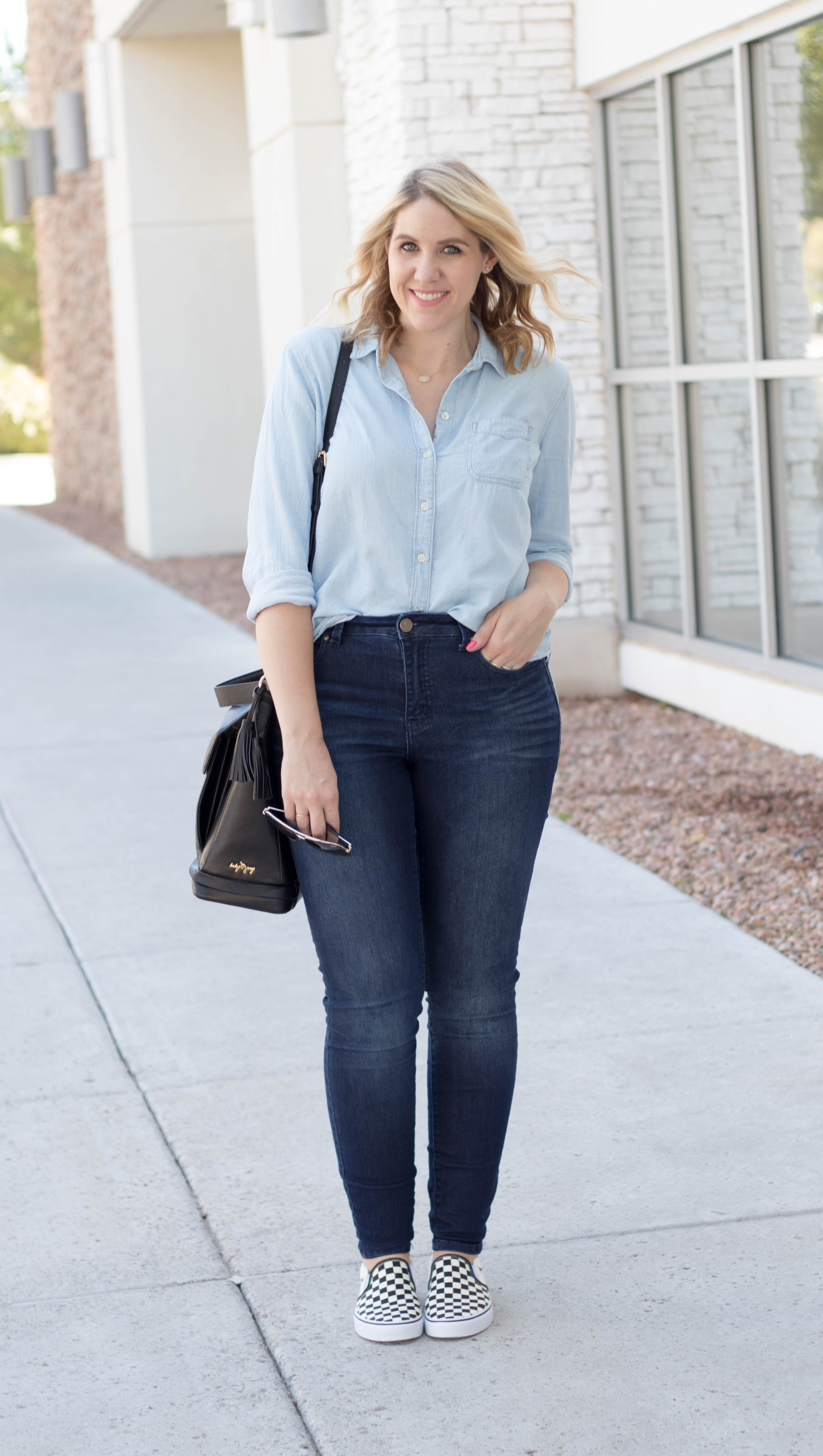 ultimate mom uniform for fall #vans #oldnavy #denim #momstyle