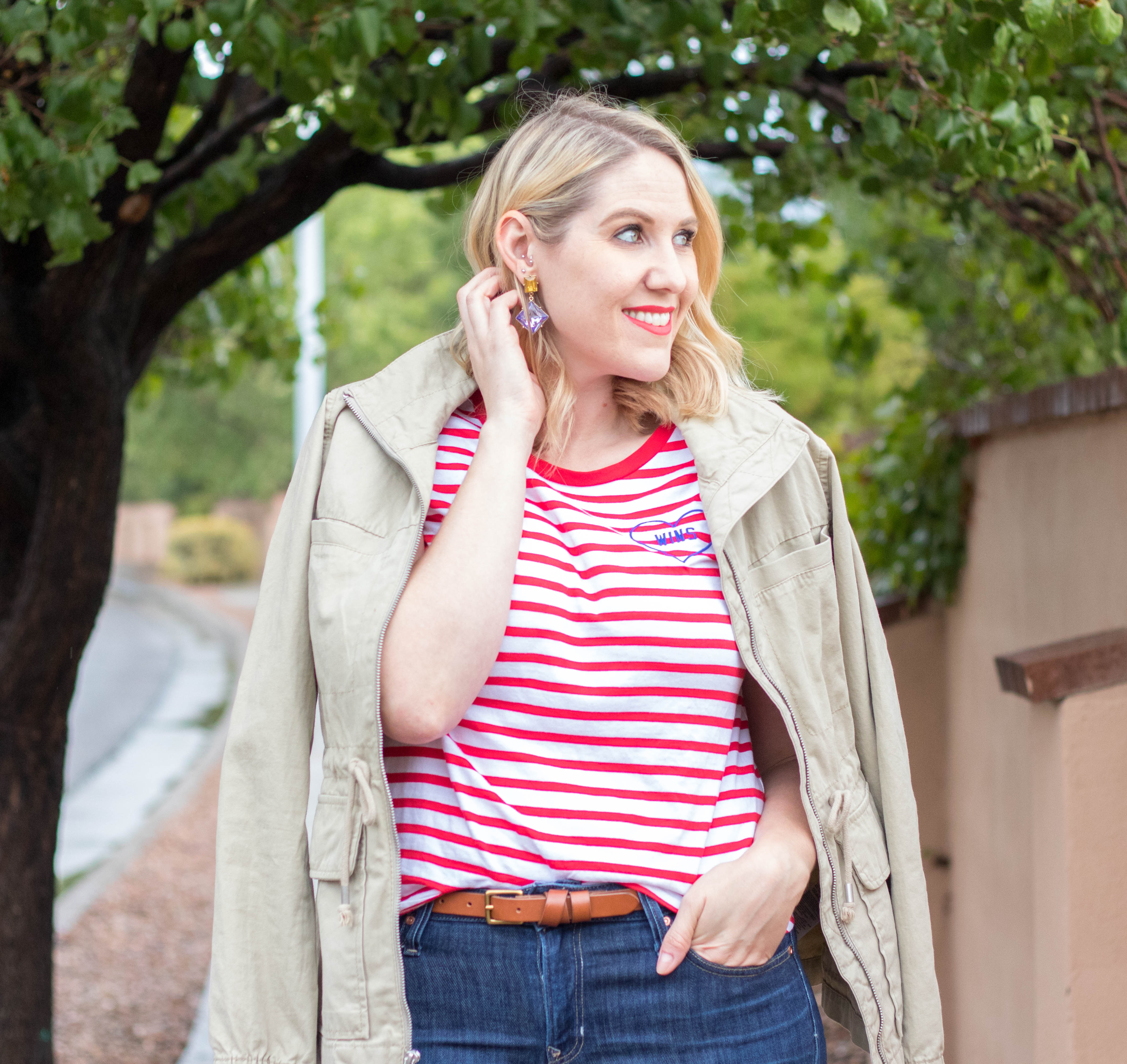 off the shoulder jacket for fall #oldnavystyle #sayhi #casualoutfit #fallstyle