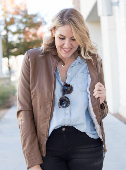 Faux Leather Bomber Jacket: The Weekly Style Edit