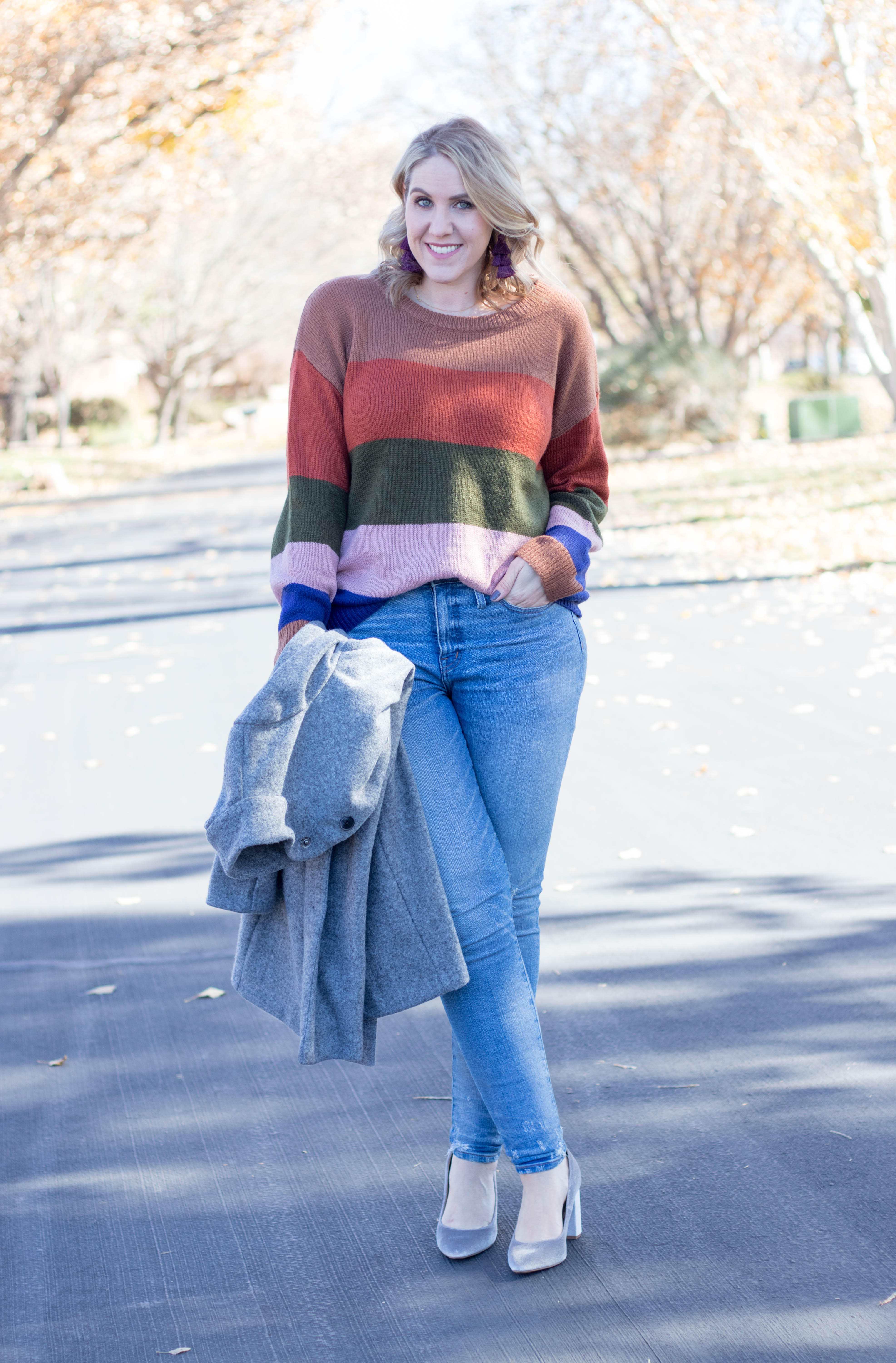 Cozy Sweater and Stylish Bag for a Fashionable Look