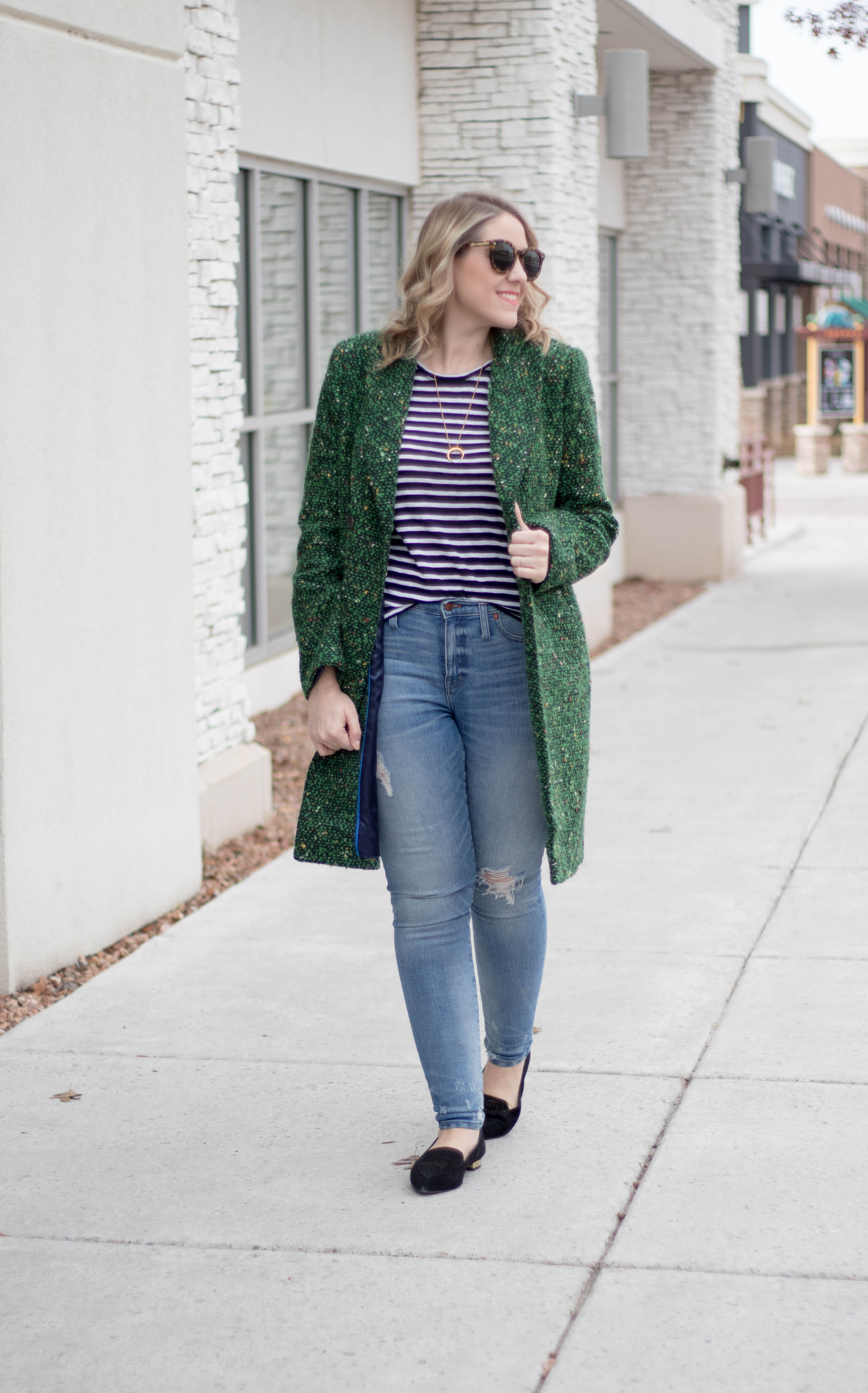 jcrew Daphne tweed coat outfit #jcrew #winterstyle #madewell