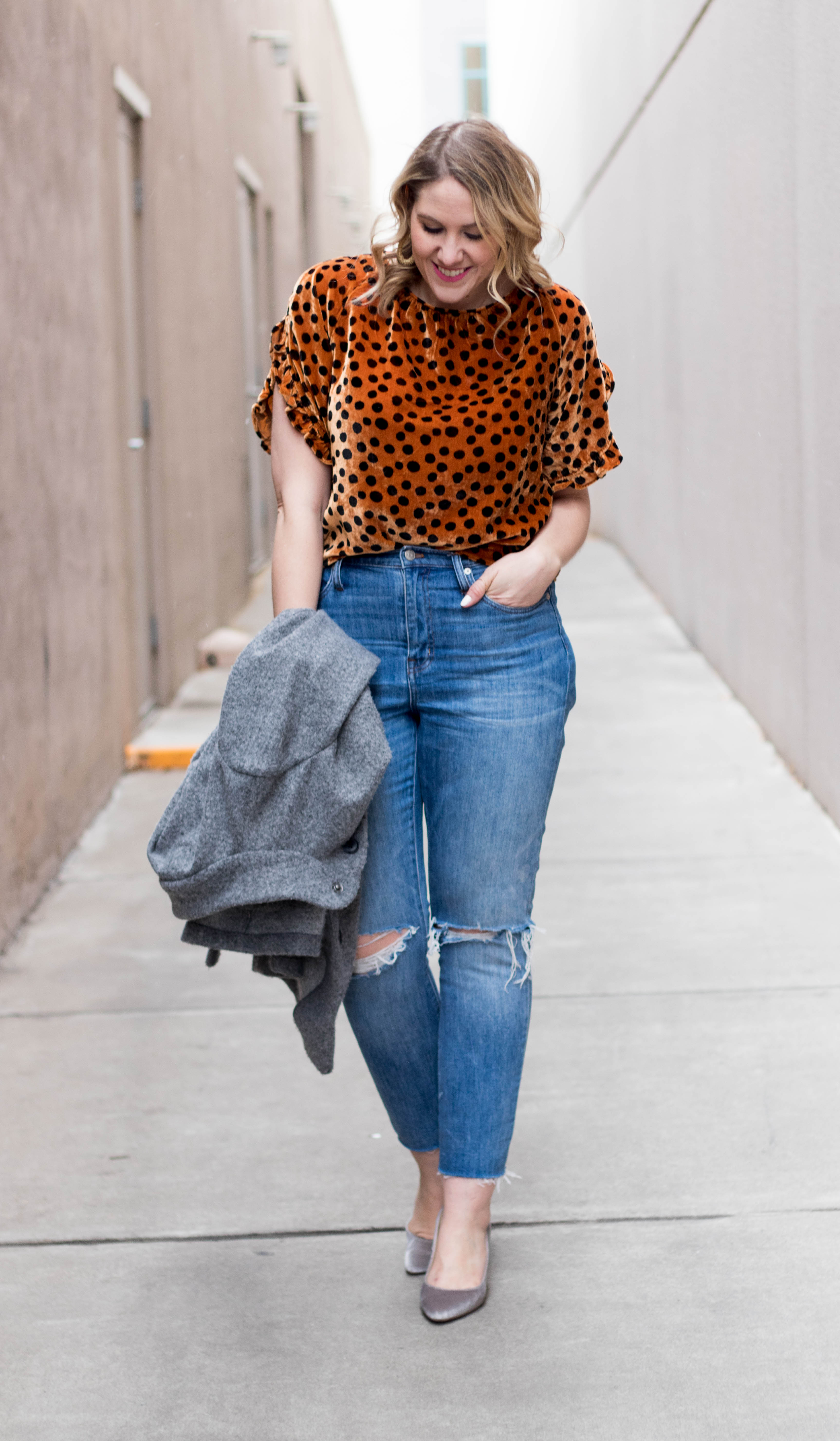 madewell leopard dot jeans