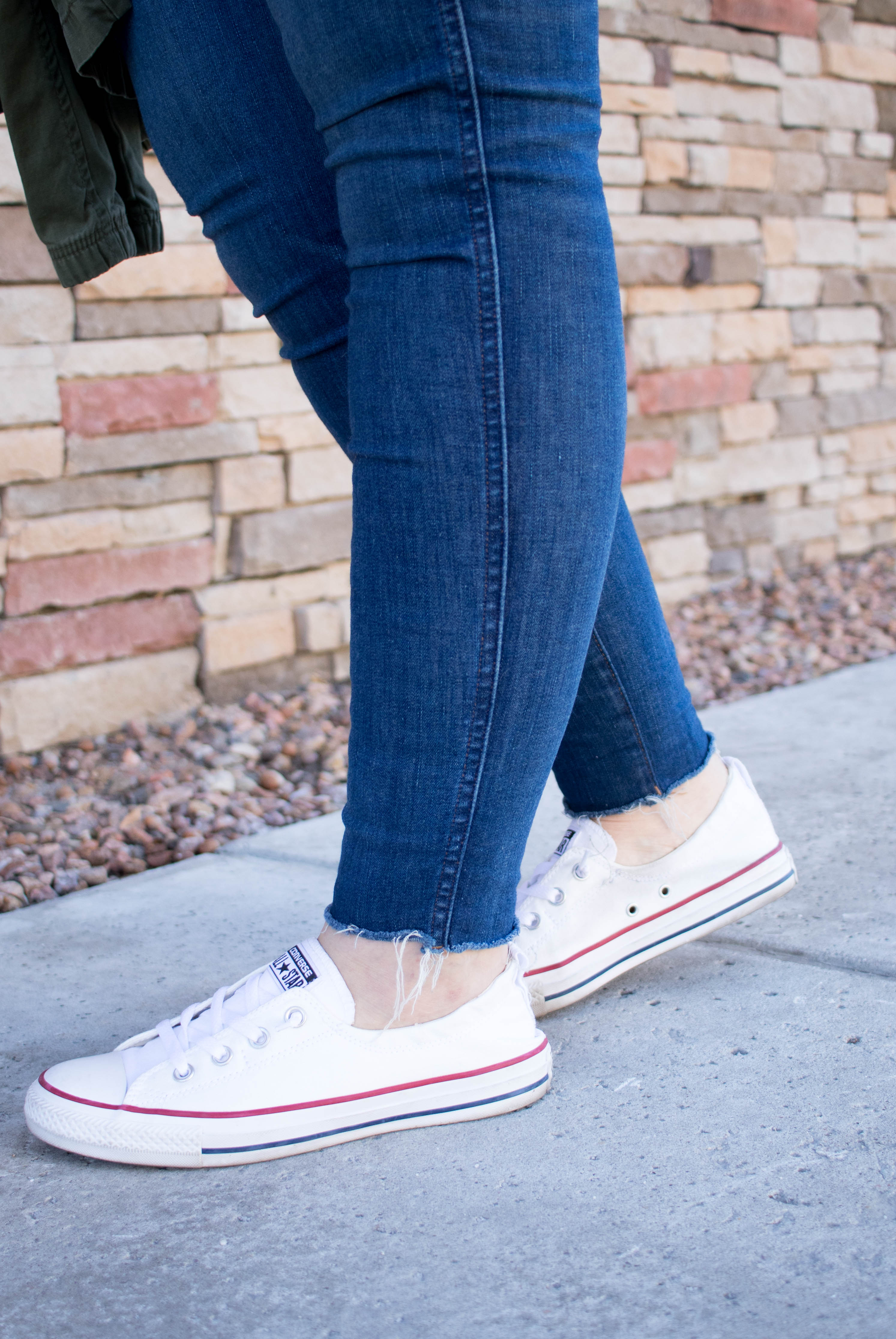 all white converse madewell