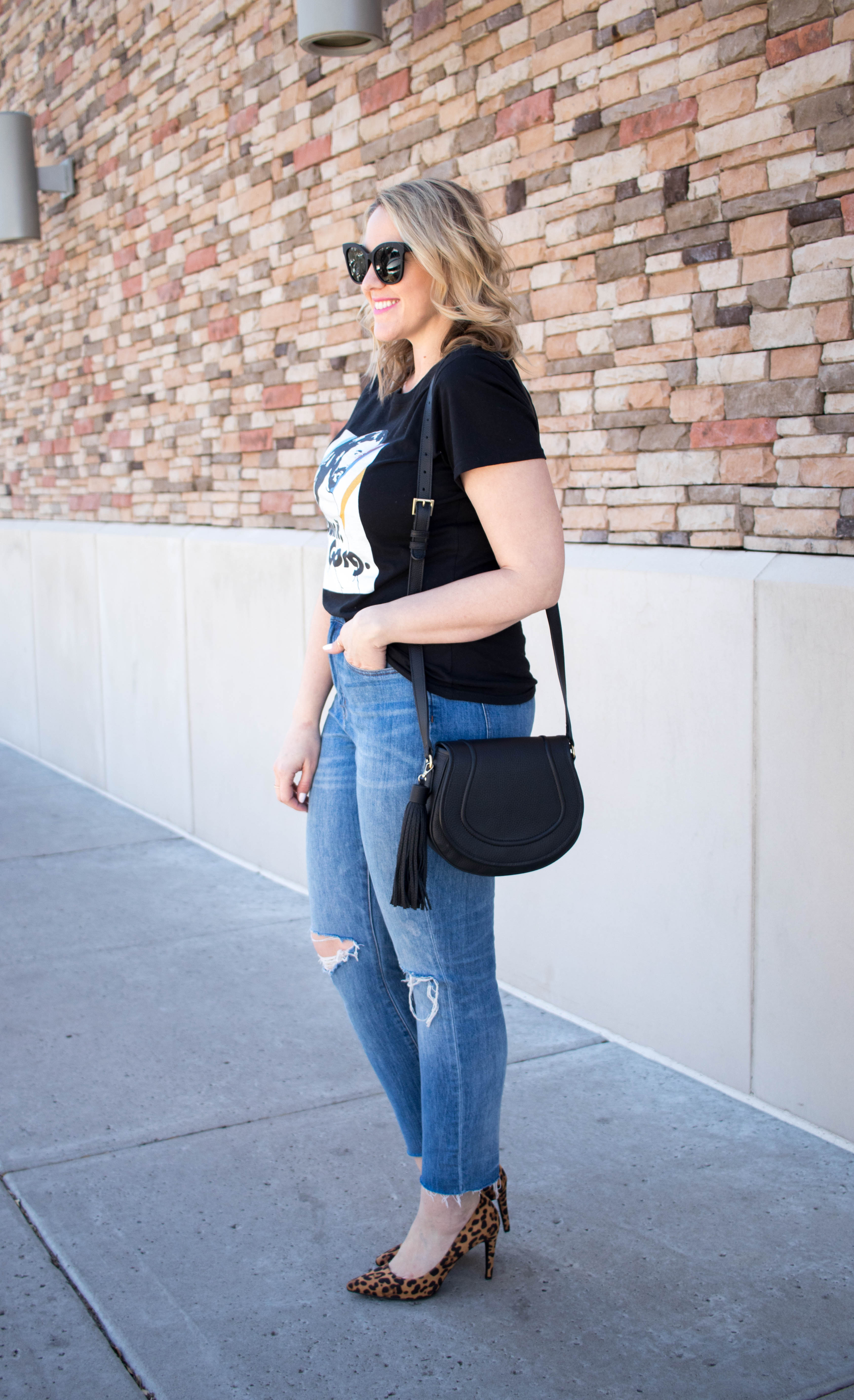 boyfriend jeans madewell outfit #madewell #distresseddenim #fashionblogger