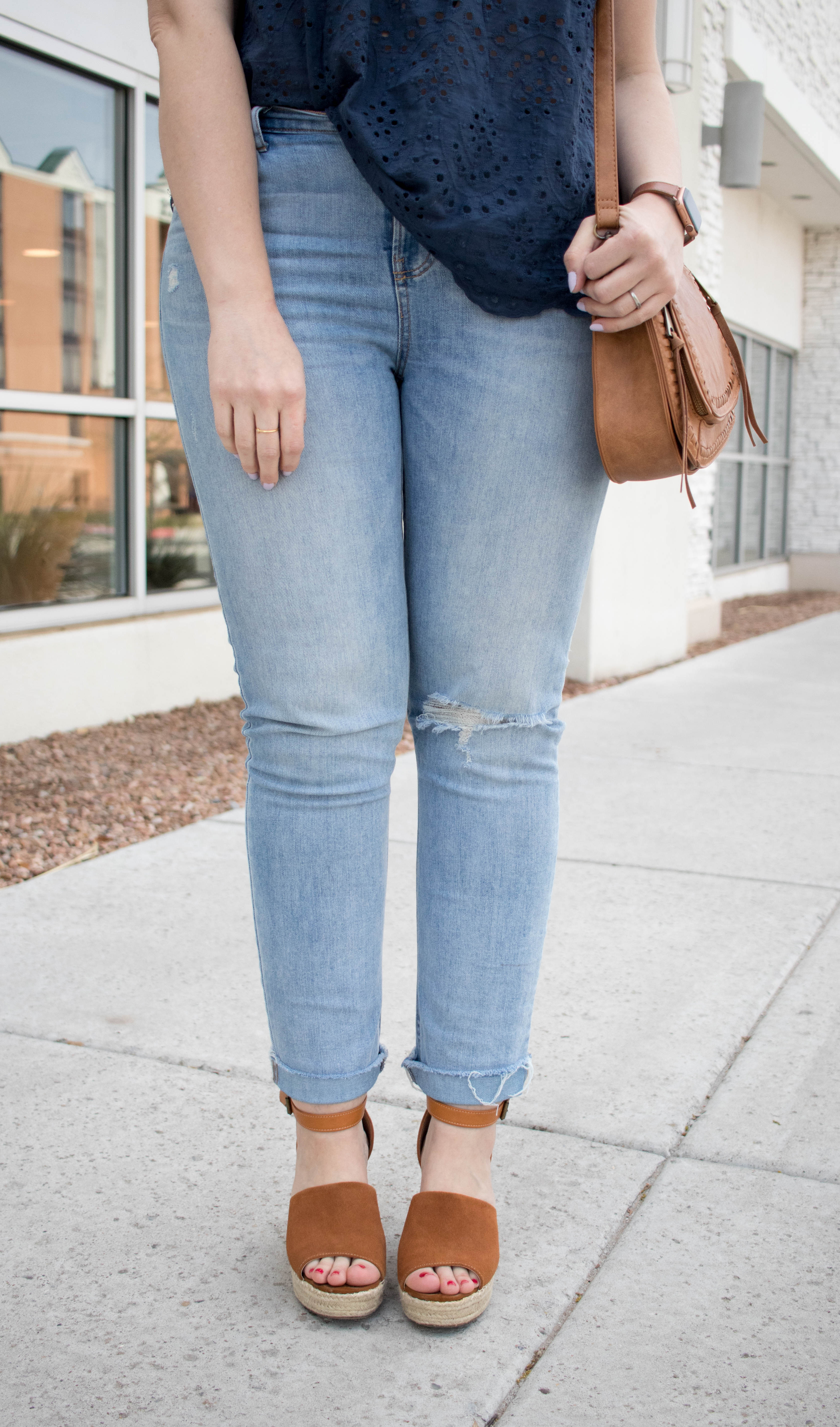 Navy Eyelet Blouse: The Weekly Style Edit - Middle of Somewhere