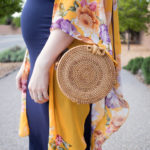 maternity midi dress pink blush #pinkblush #maternitystyle #maternityfashion #kimono