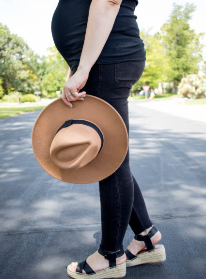 Black Distressed Maternity Jeans: The Weekly Style Edit