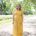 yellow boho maxi dress JCPenney #allatjcp #maxidress #summerfashion #maternitystyle