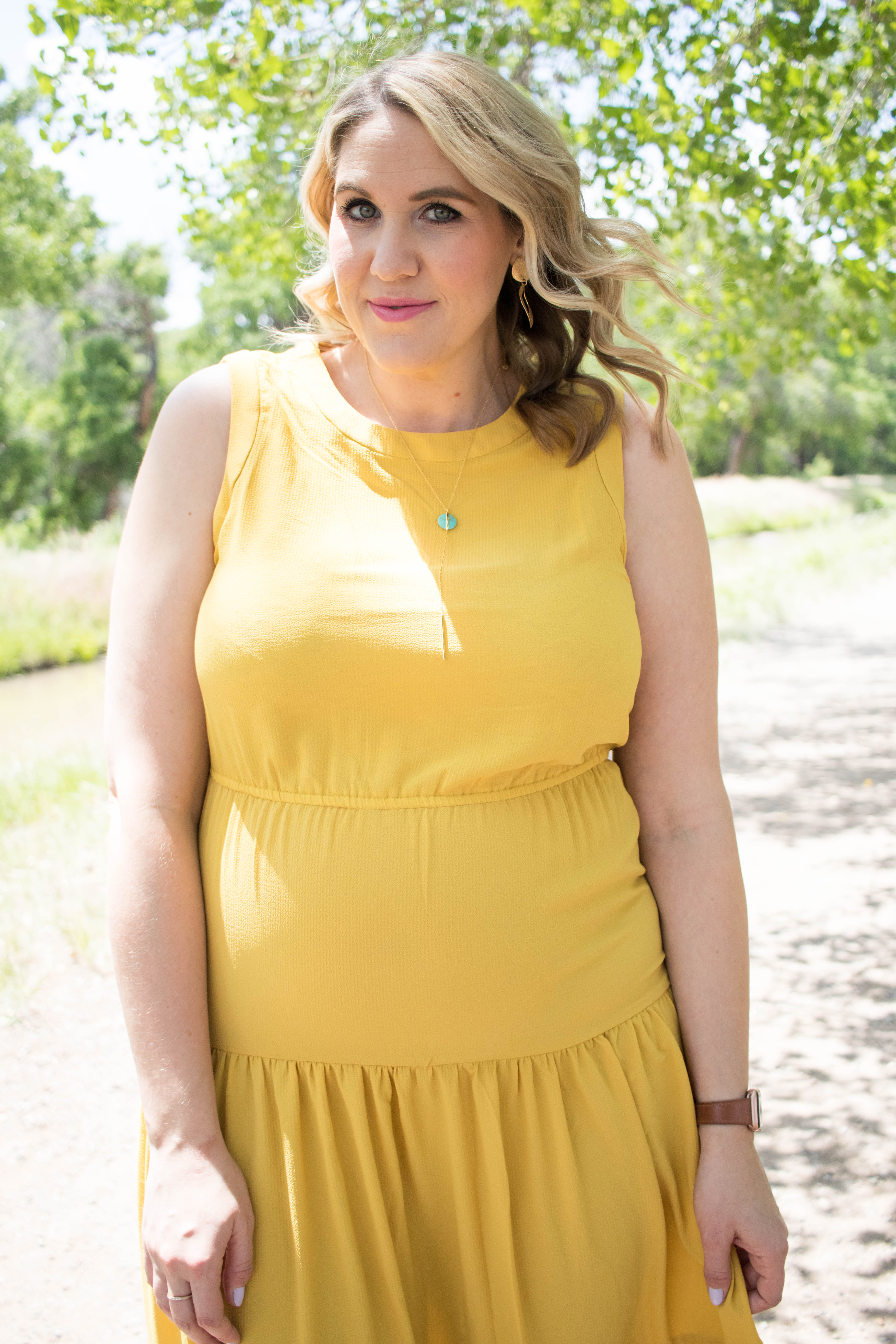 how to style a yellow dress #maxidress #summerdress #gorjana