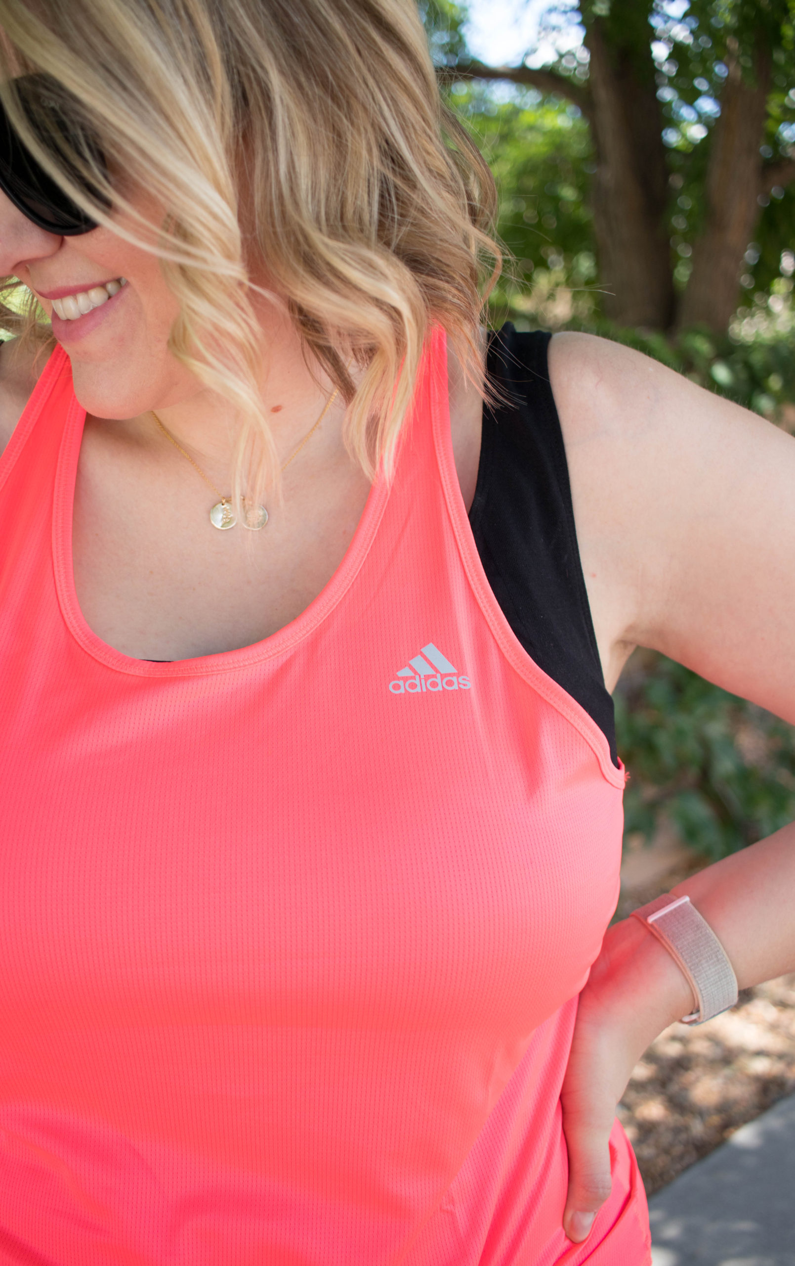 adidas pink athleisure workout outfit #athleticoutfit #adidas #momstyle