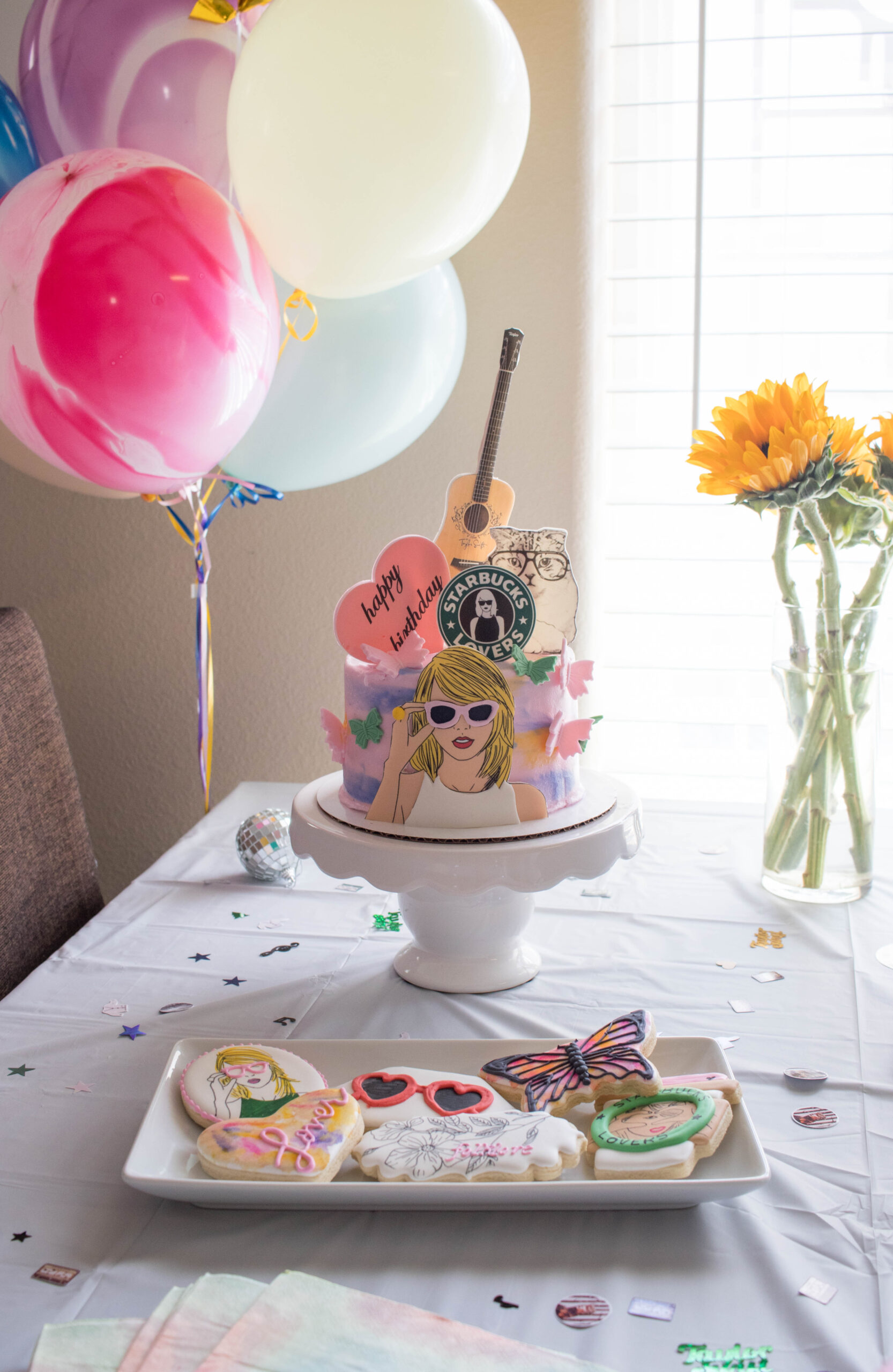 Taylor Swift themed birthday party #taylorswift #birthdayparty #partyideas